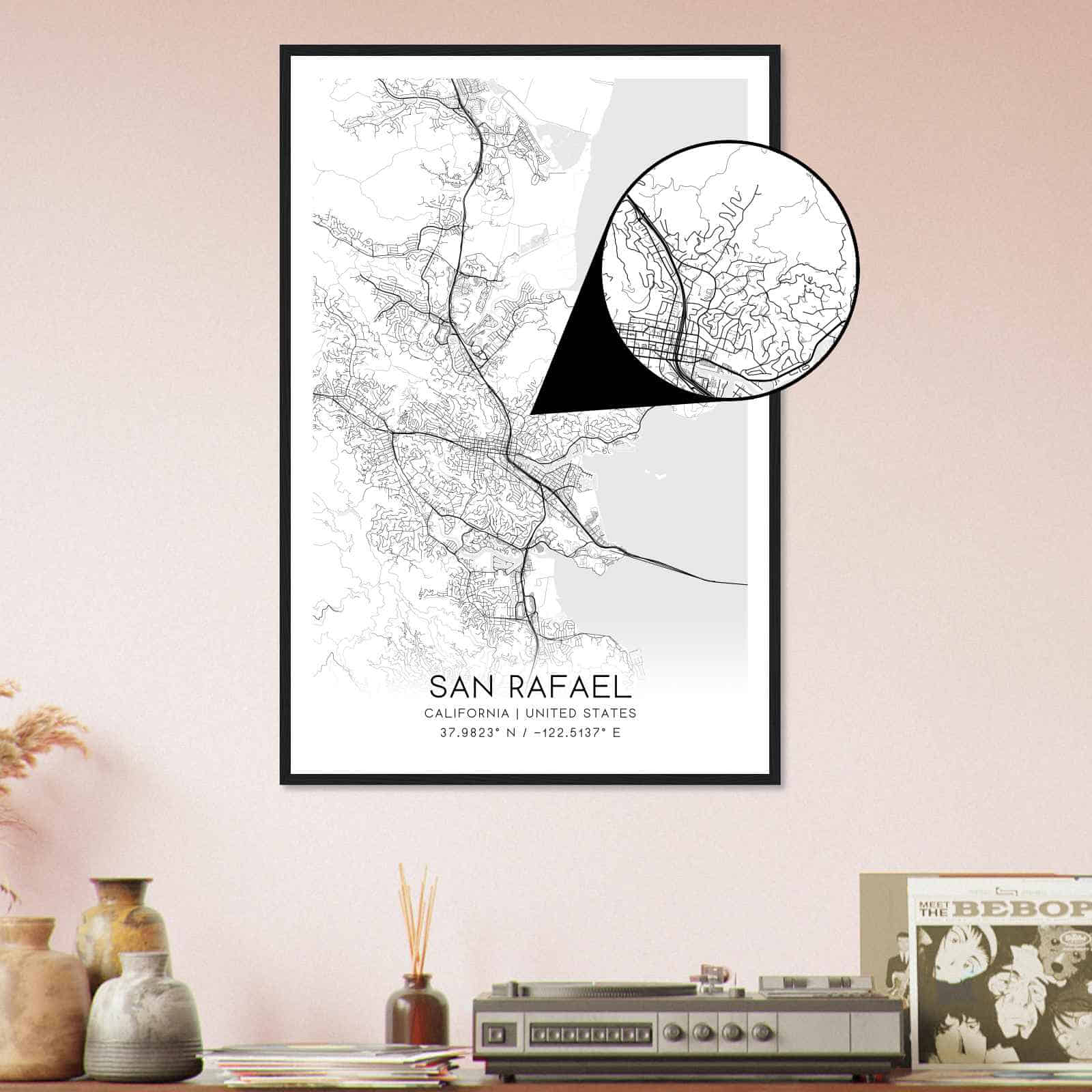Deerfield Kansas Map Poster, Modern Home Decor Wall Art Print (Copy)
