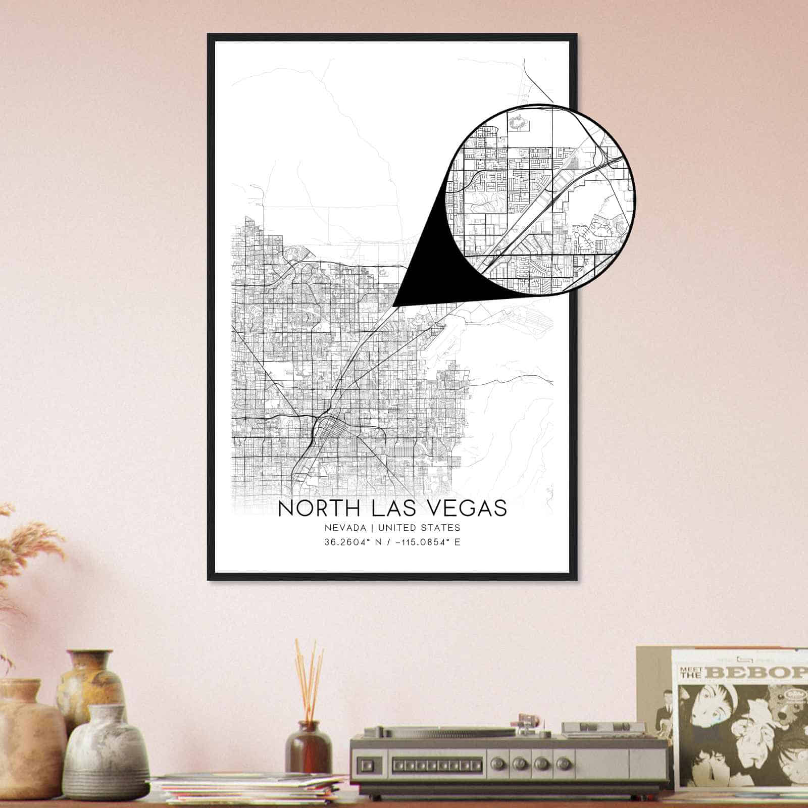 Deerfield Kansas Map Poster, Modern Home Decor Wall Art Print (Copy)