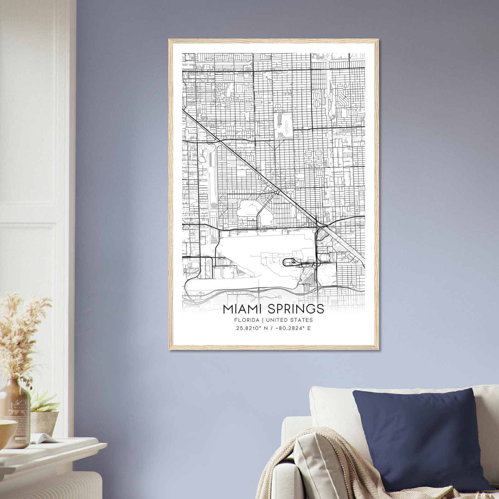 Deerfield Kansas Map Poster, Modern Home Decor Wall Art Print (Copy)