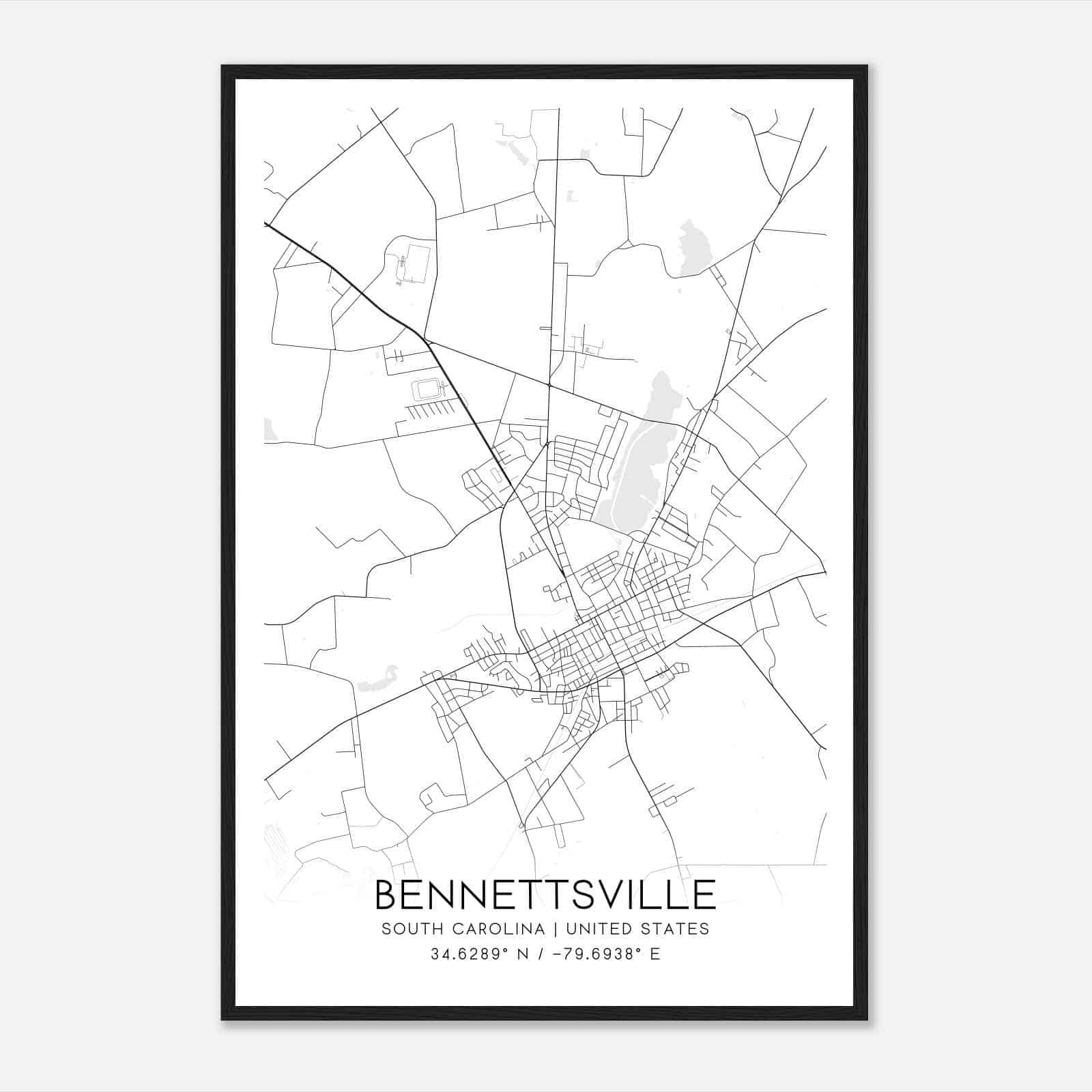 Custom South Carolina United States Map Poster Mapmory