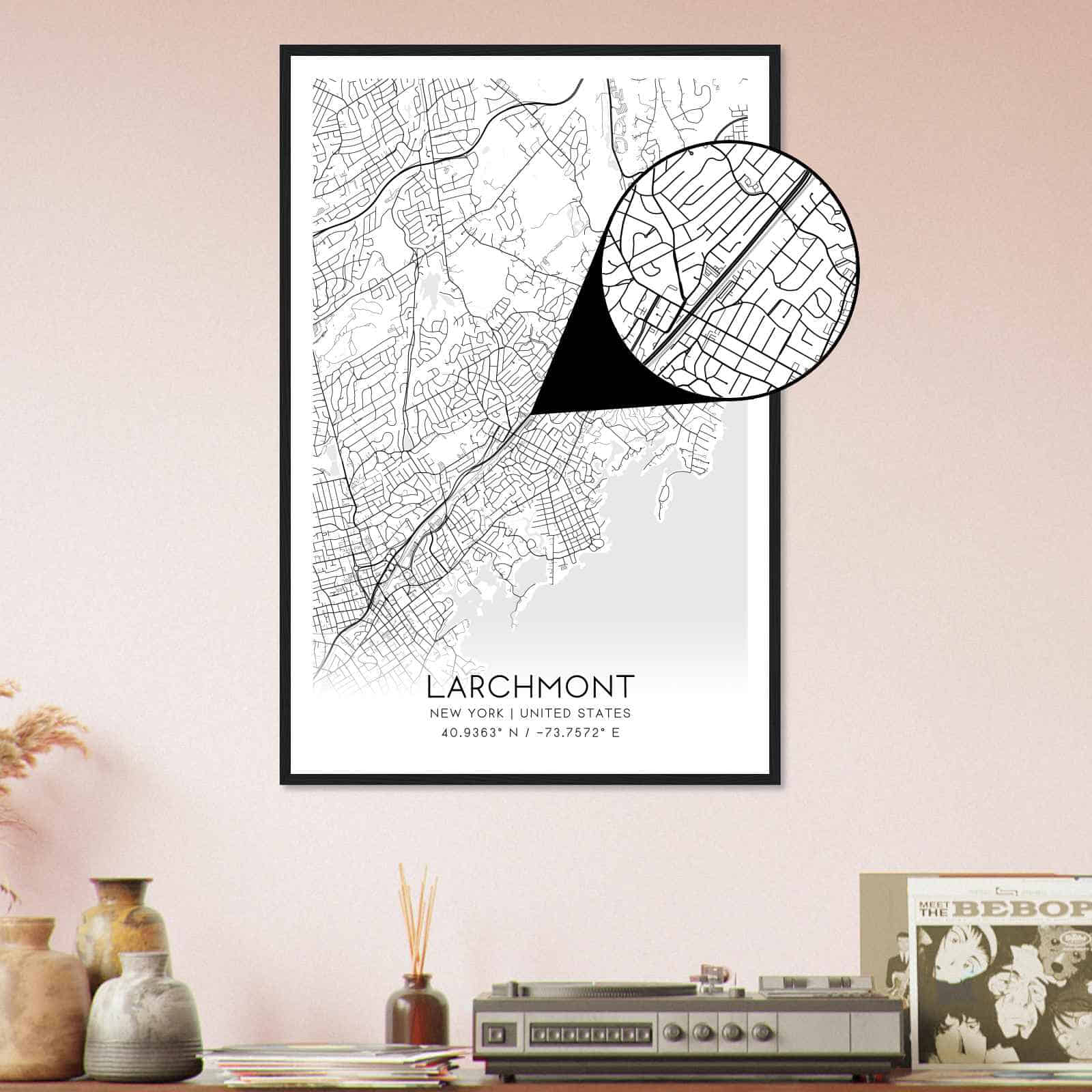 Deerfield Kansas Map Poster, Modern Home Decor Wall Art Print (Copy)