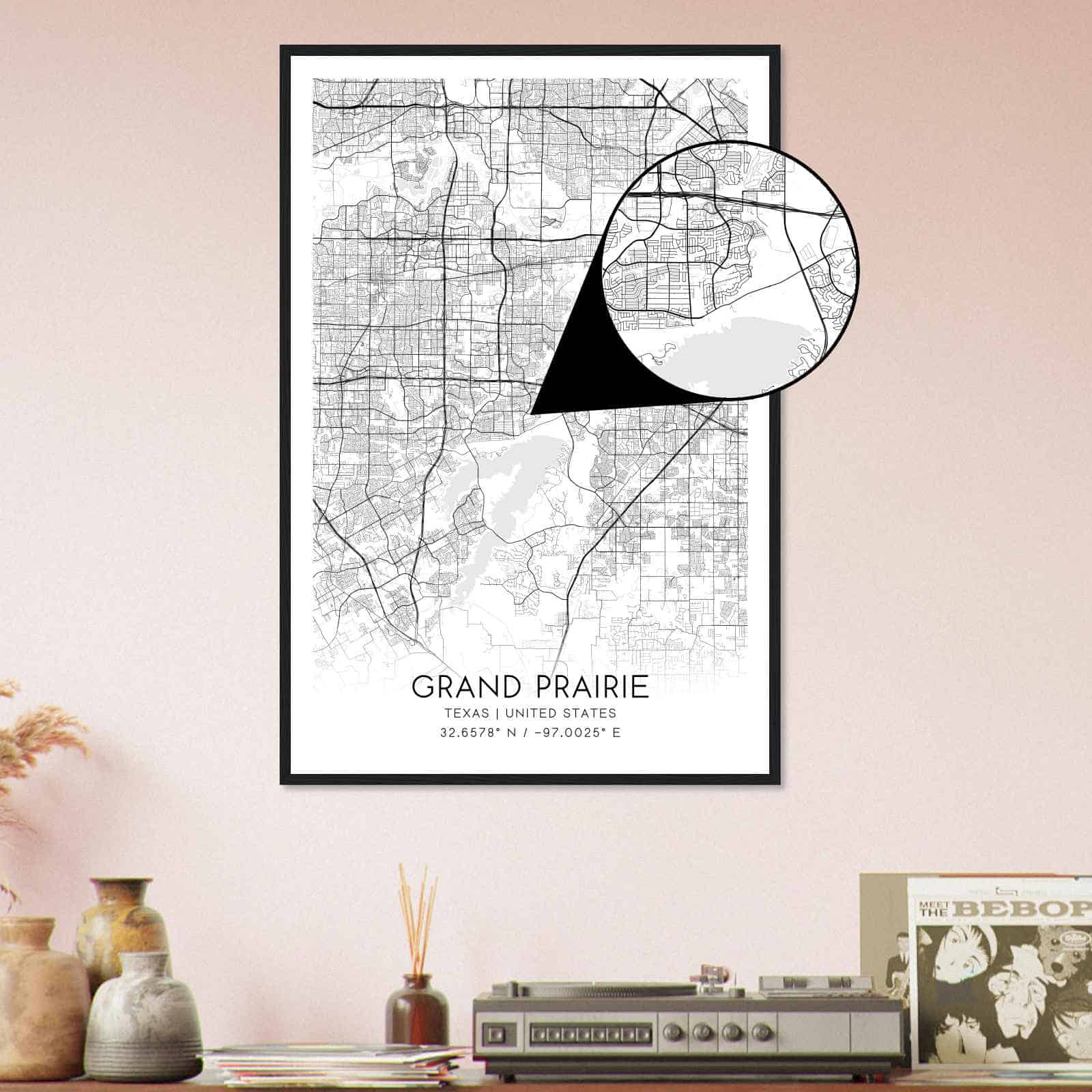 Deerfield Kansas Map Poster, Modern Home Decor Wall Art Print (Copy)