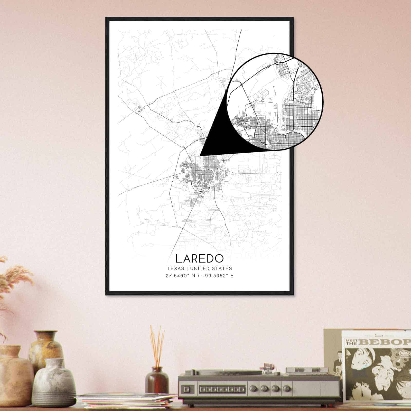 Deerfield Kansas Map Poster, Modern Home Decor Wall Art Print (Copy)