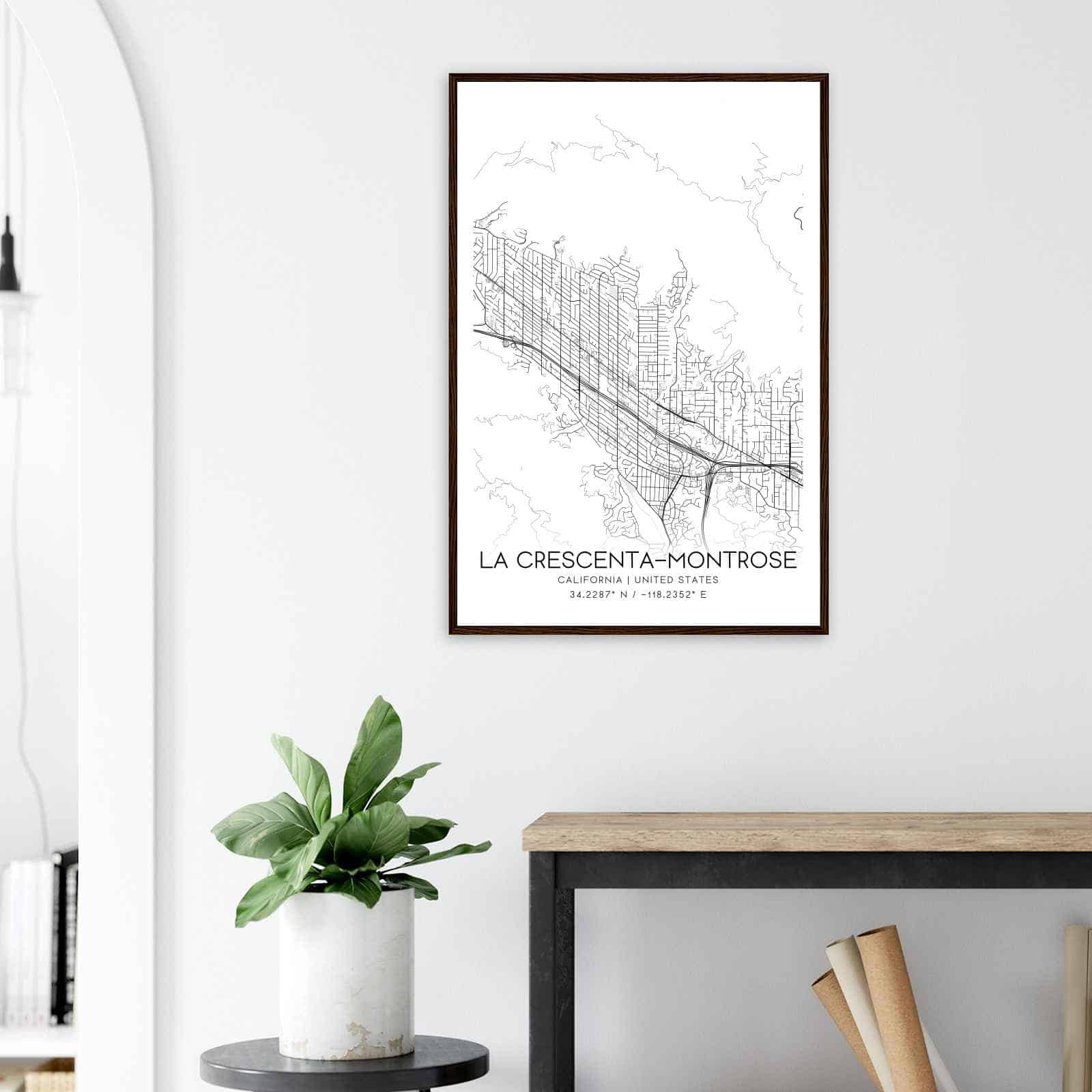 Deerfield Kansas Map Poster, Modern Home Decor Wall Art Print (Copy)