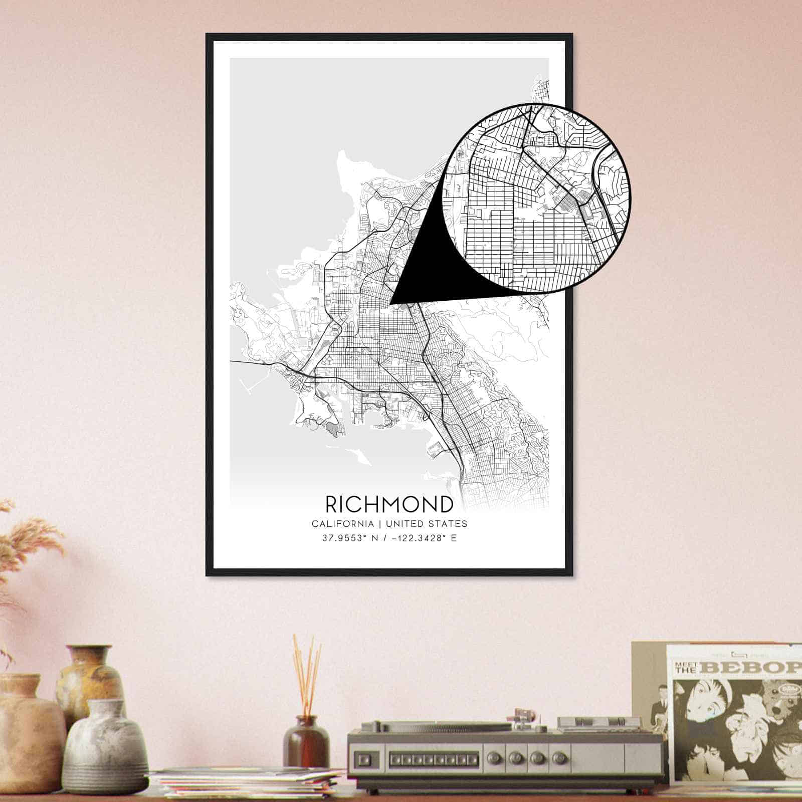 Deerfield Kansas Map Poster, Modern Home Decor Wall Art Print (Copy)