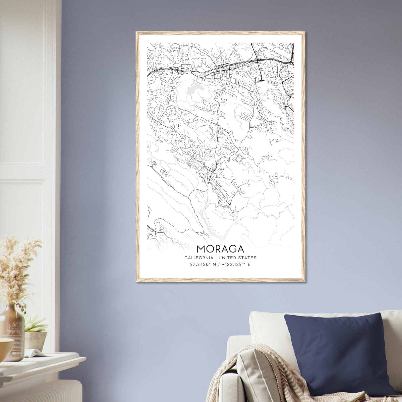 Deerfield Kansas Map Poster, Modern Home Decor Wall Art Print (Copy)