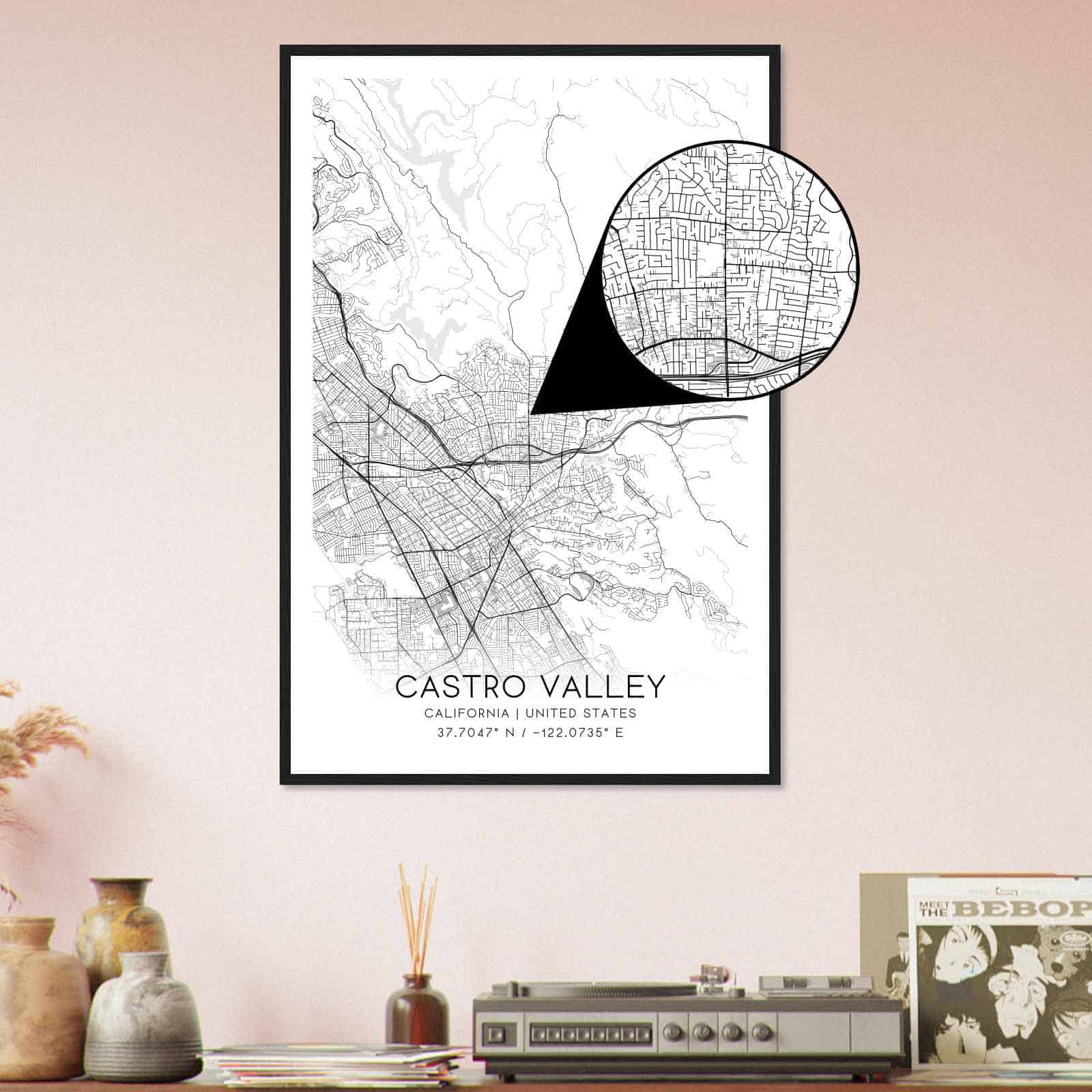 Deerfield Kansas Map Poster, Modern Home Decor Wall Art Print (Copy)