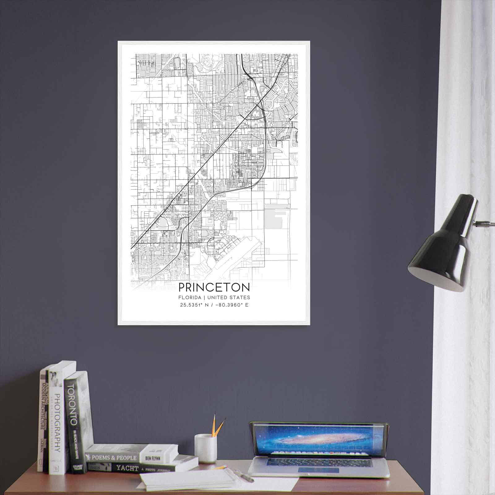 Deerfield Kansas Map Poster, Modern Home Decor Wall Art Print (Copy)