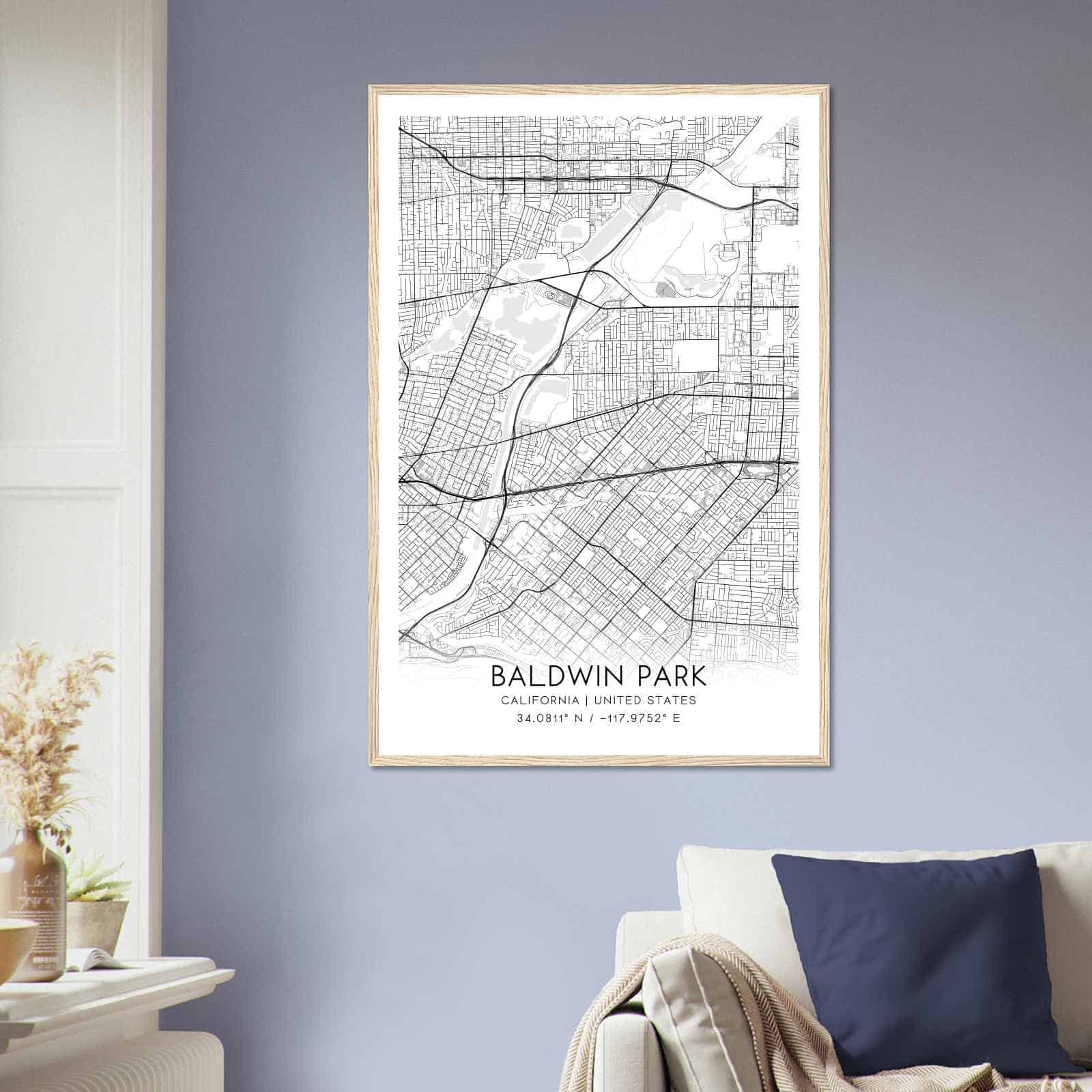Deerfield Kansas Map Poster, Modern Home Decor Wall Art Print (Copy)