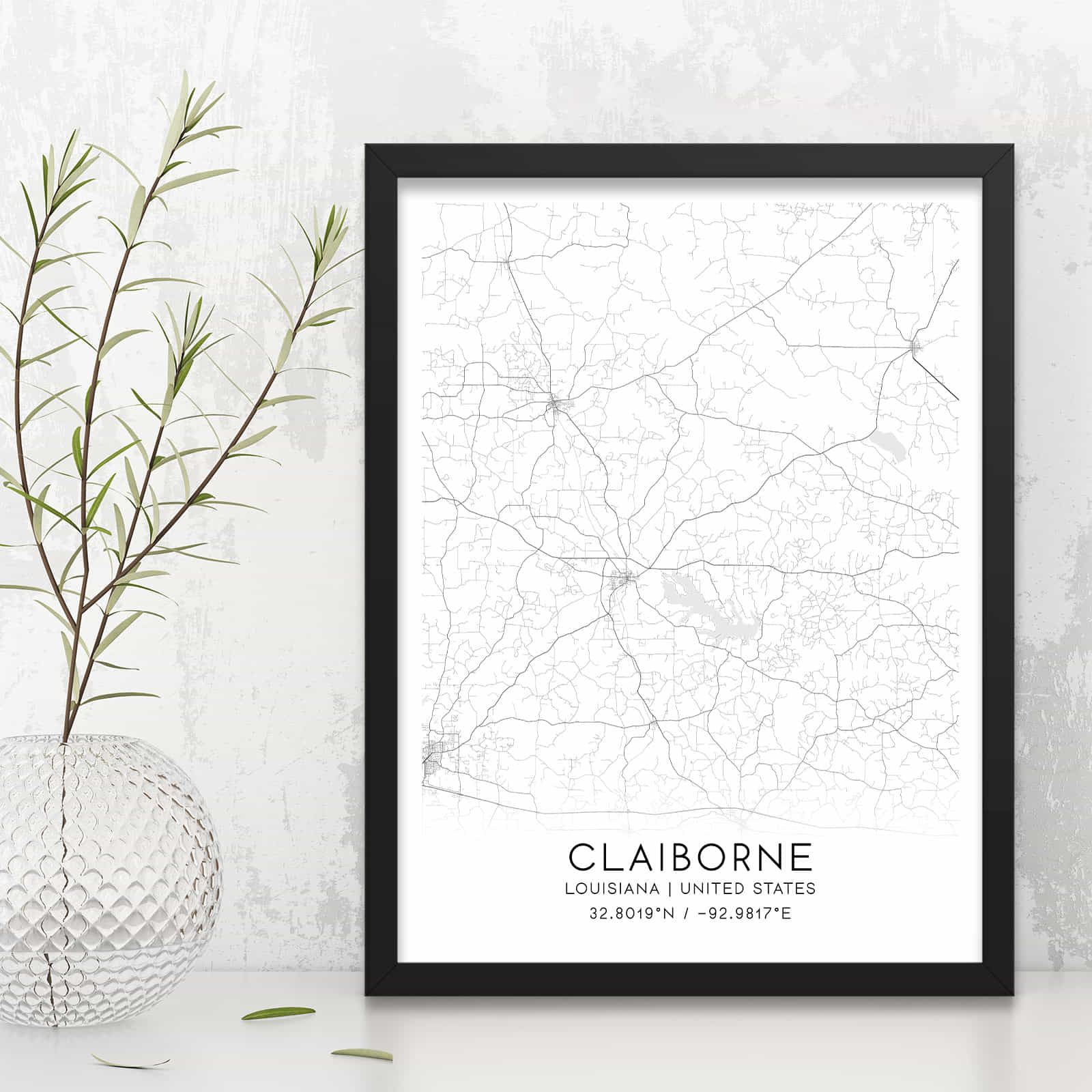 Deerfield Kansas Map Poster, Modern Home Decor Wall Art Print (Copy)