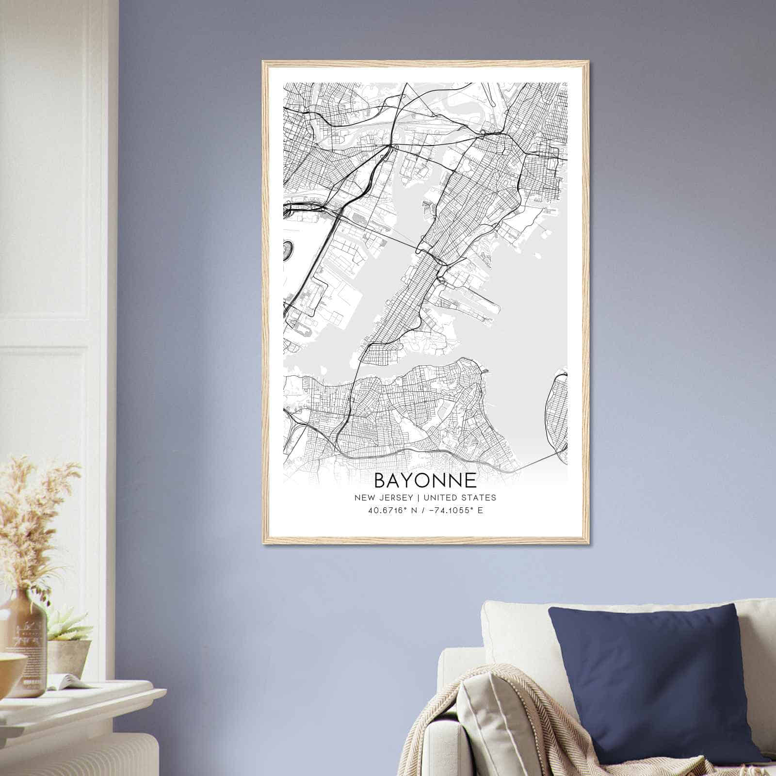 Deerfield Kansas Map Poster, Modern Home Decor Wall Art Print (Copy)