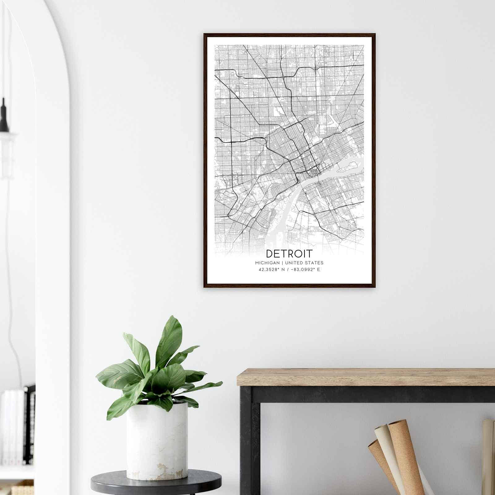Deerfield Kansas Map Poster, Modern Home Decor Wall Art Print (Copy)