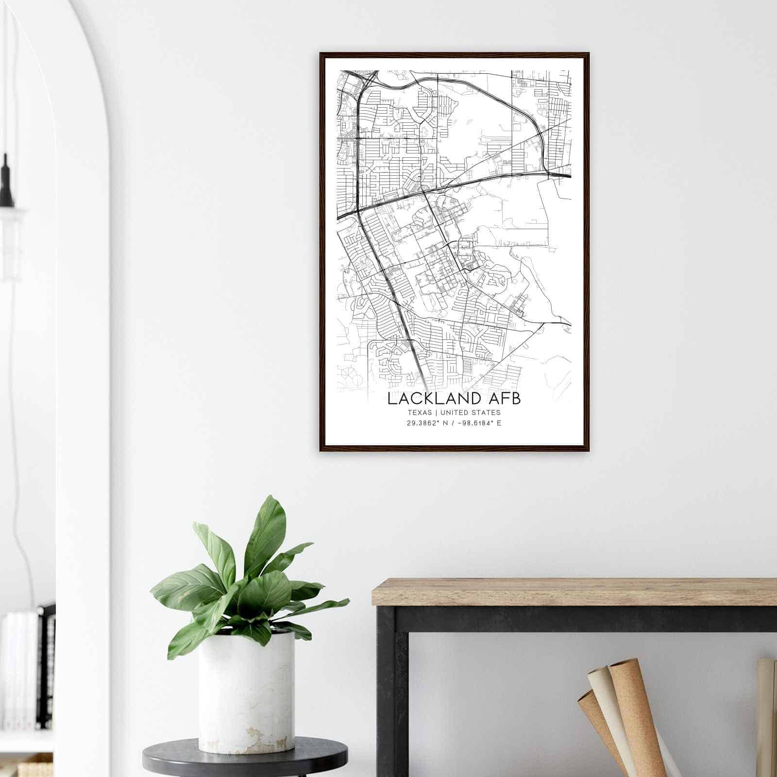 Deerfield Kansas Map Poster, Modern Home Decor Wall Art Print (Copy)