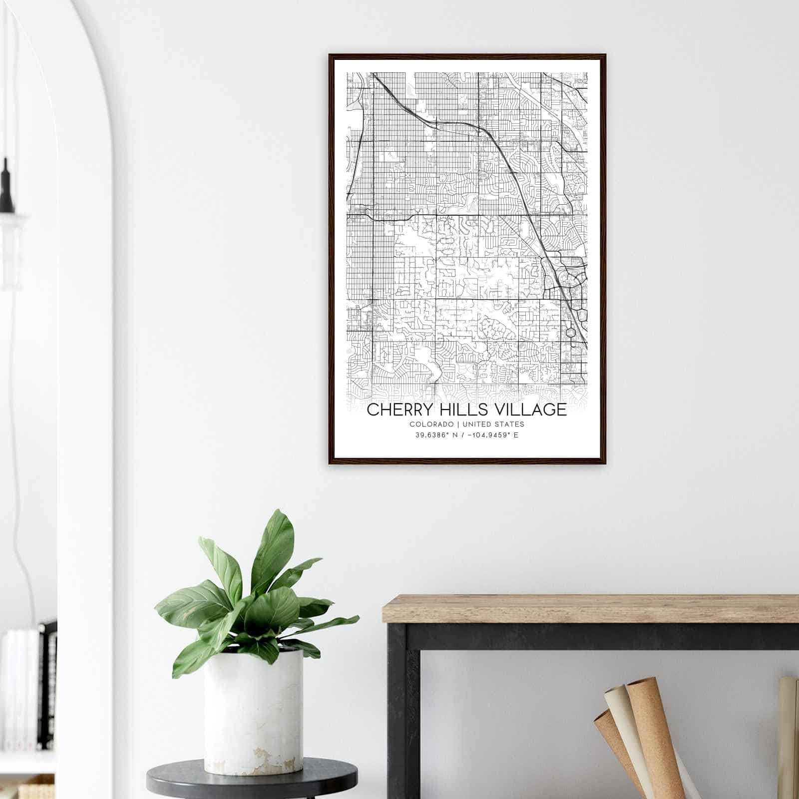 Deerfield Kansas Map Poster, Modern Home Decor Wall Art Print (Copy)