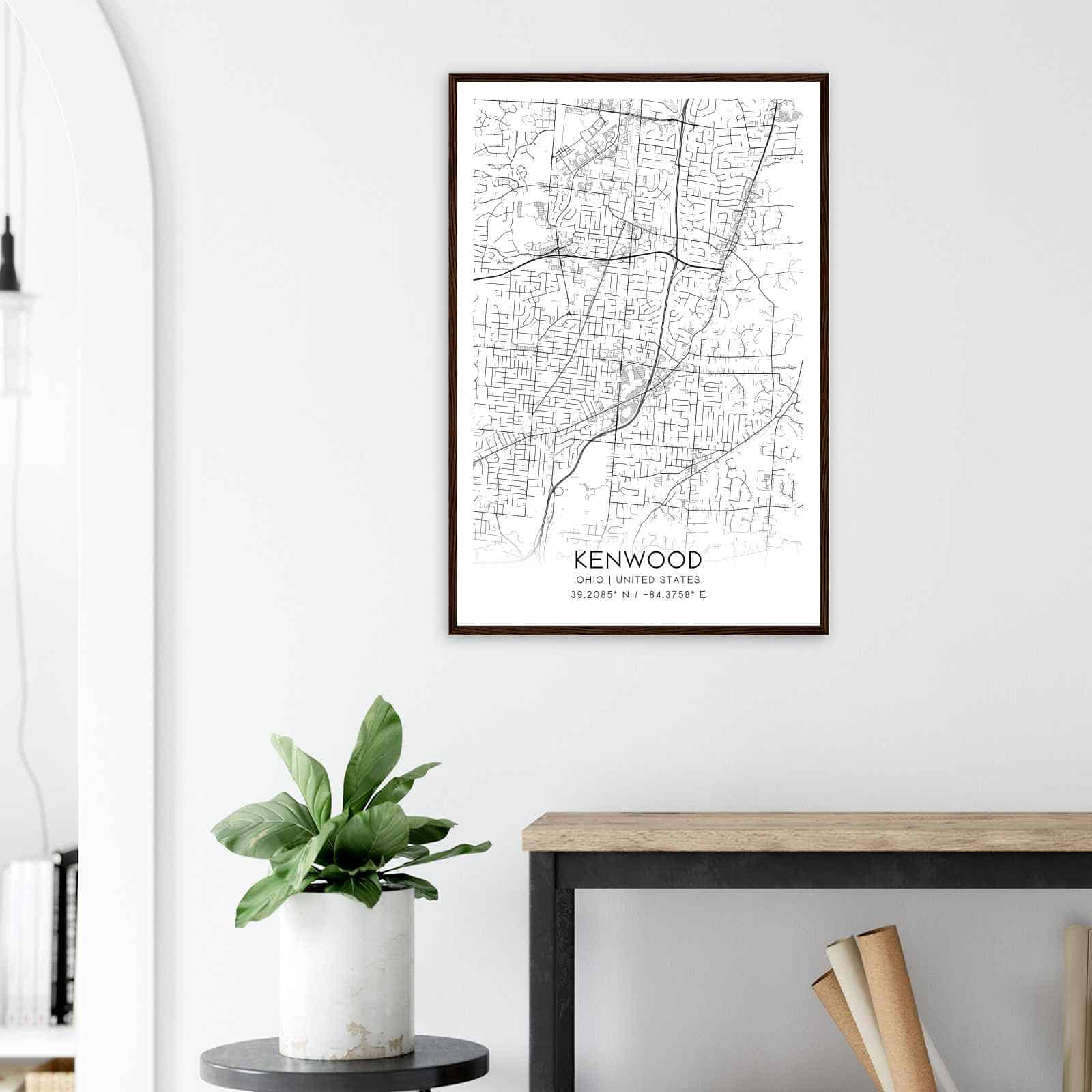 Deerfield Kansas Map Poster, Modern Home Decor Wall Art Print (Copy)