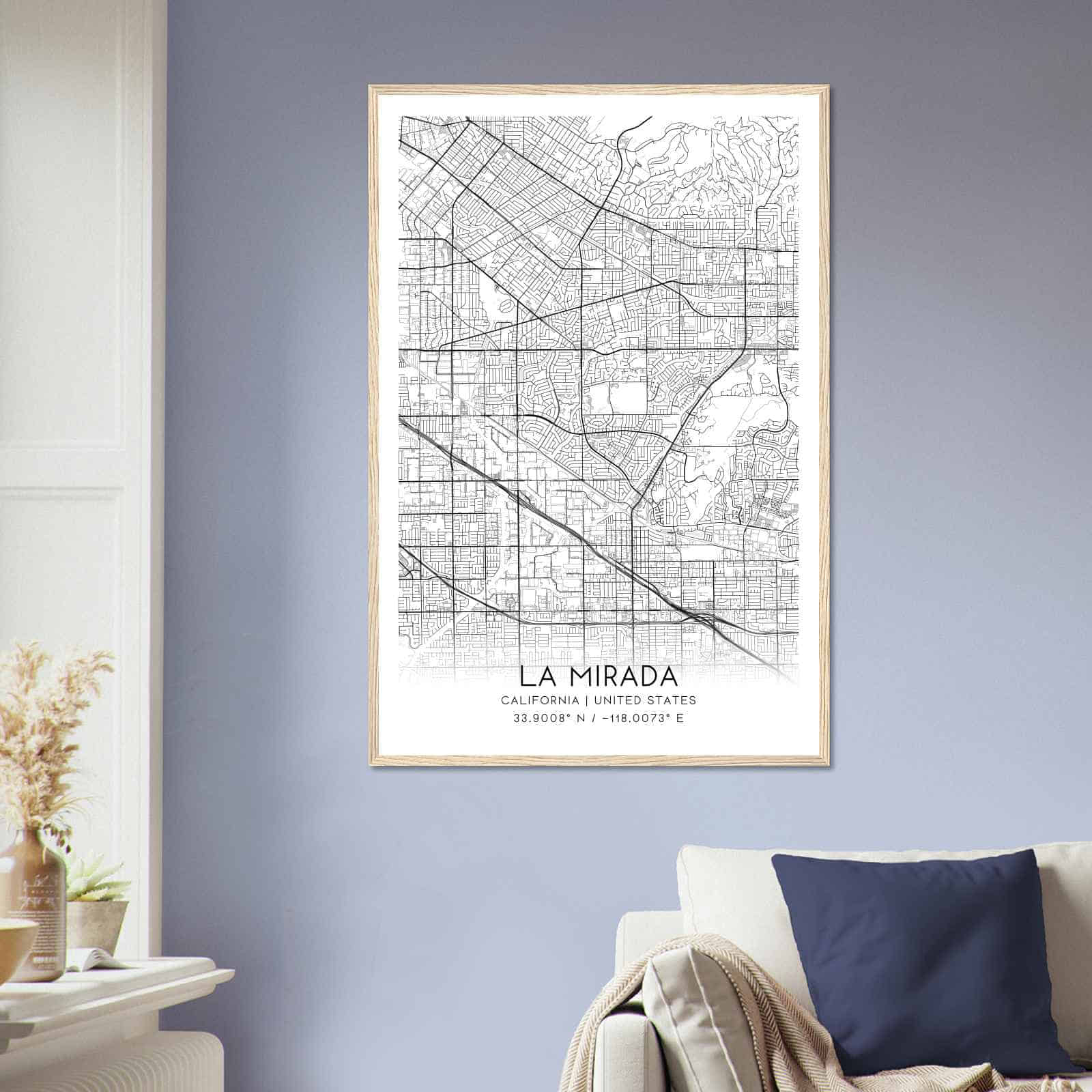 Deerfield Kansas Map Poster, Modern Home Decor Wall Art Print (Copy)