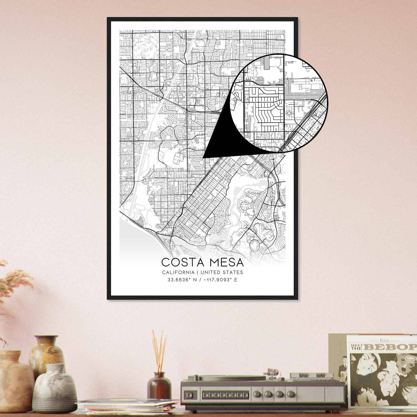 Deerfield Kansas Map Poster, Modern Home Decor Wall Art Print (Copy)