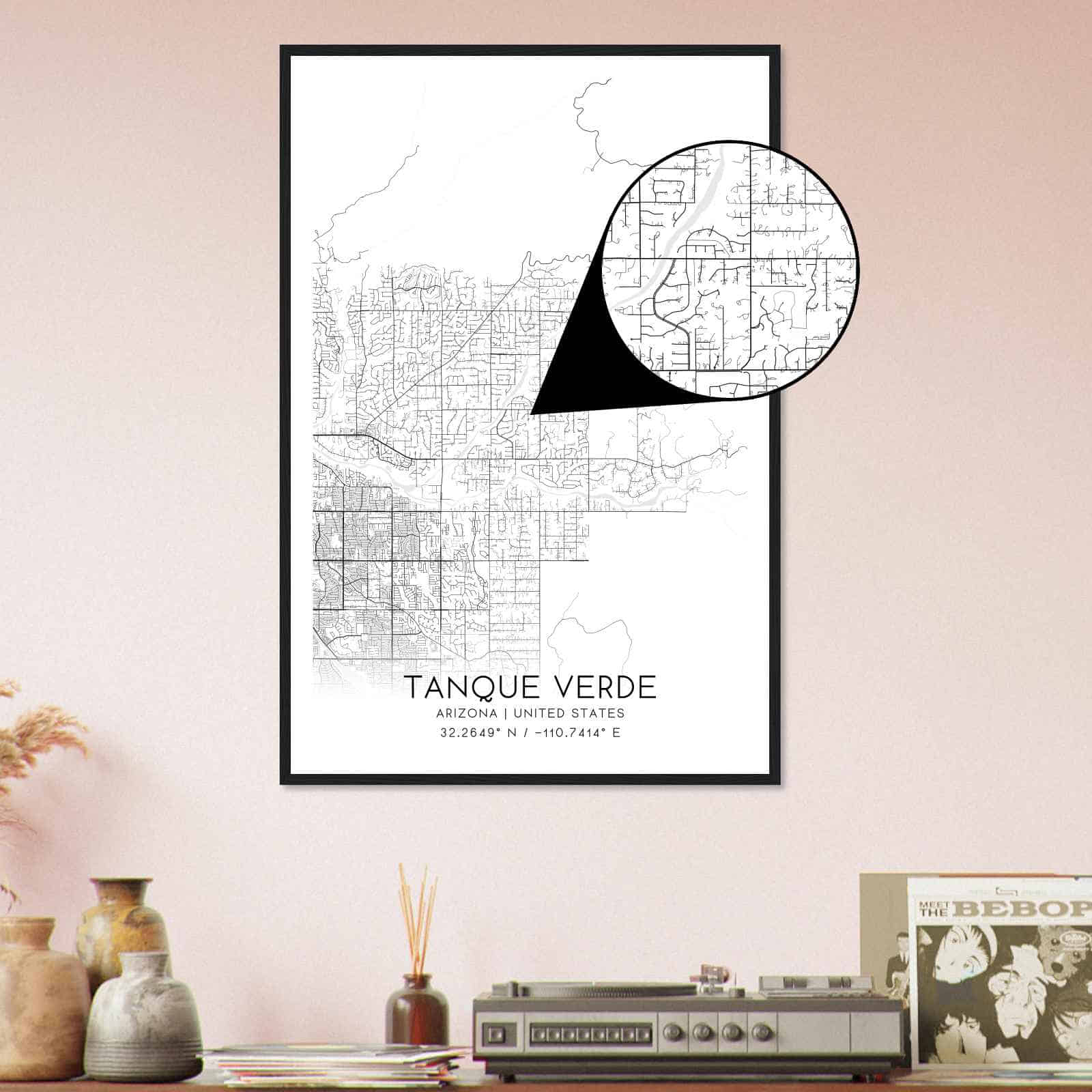 Deerfield Kansas Map Poster, Modern Home Decor Wall Art Print (Copy)