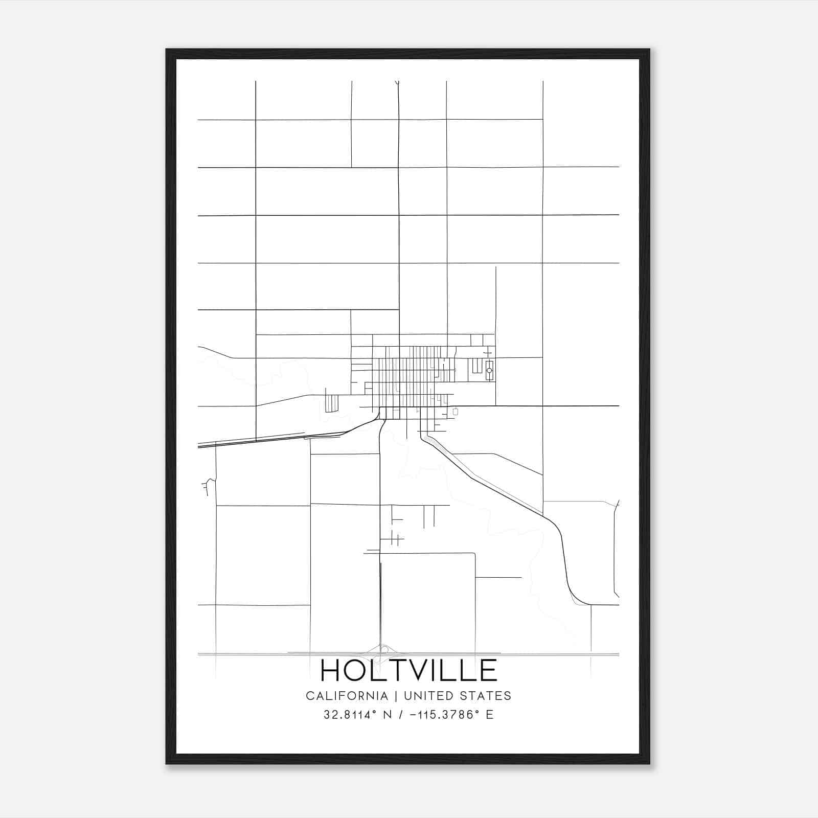 Holtville California Map Poster, Modern Home Decor Wall Art Print Holtville California Map Poster, Modern Home Decor Wall Art Print