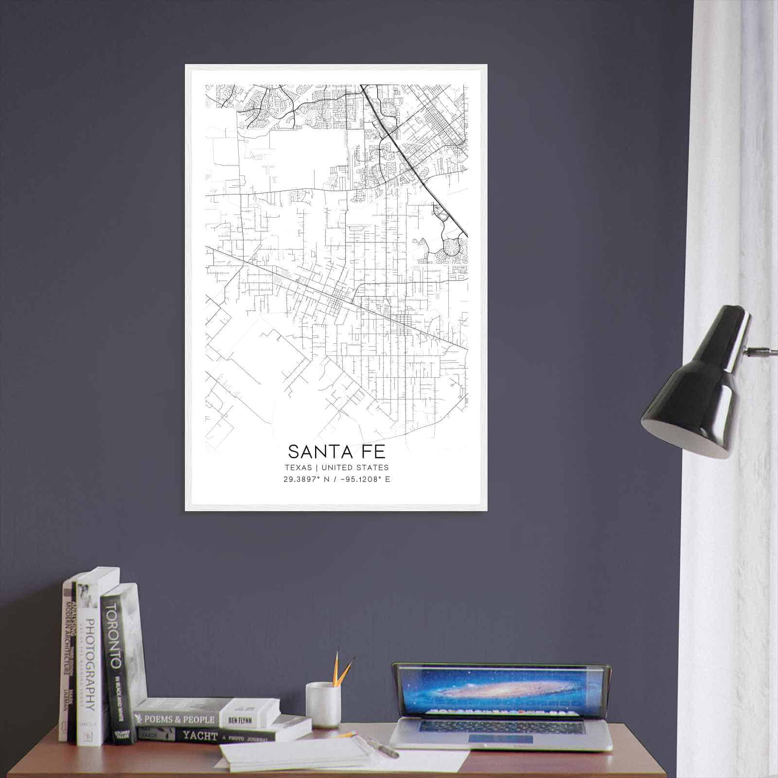Deerfield Kansas Map Poster, Modern Home Decor Wall Art Print (Copy)