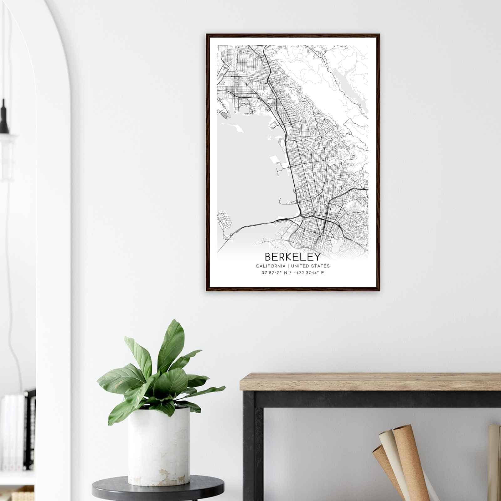 Deerfield Kansas Map Poster, Modern Home Decor Wall Art Print (Copy)