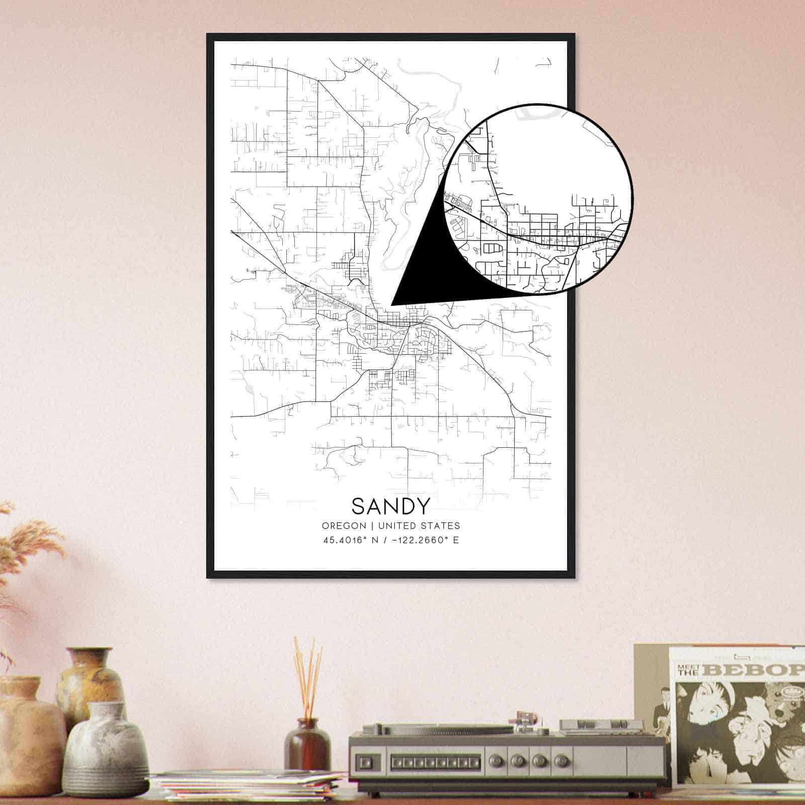 Deerfield Kansas Map Poster, Modern Home Decor Wall Art Print (Copy)