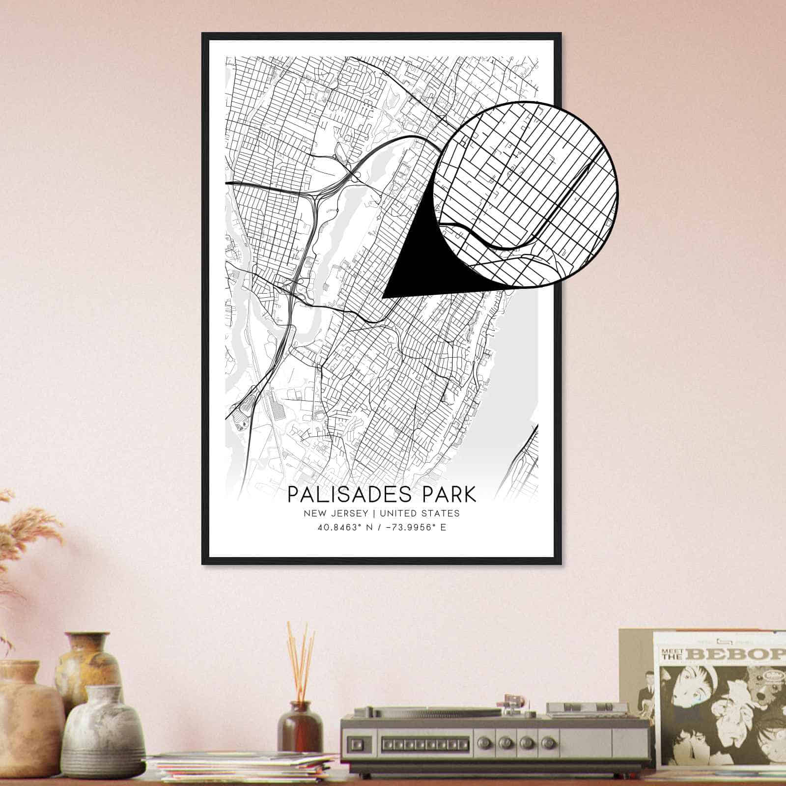 Deerfield Kansas Map Poster, Modern Home Decor Wall Art Print (Copy)