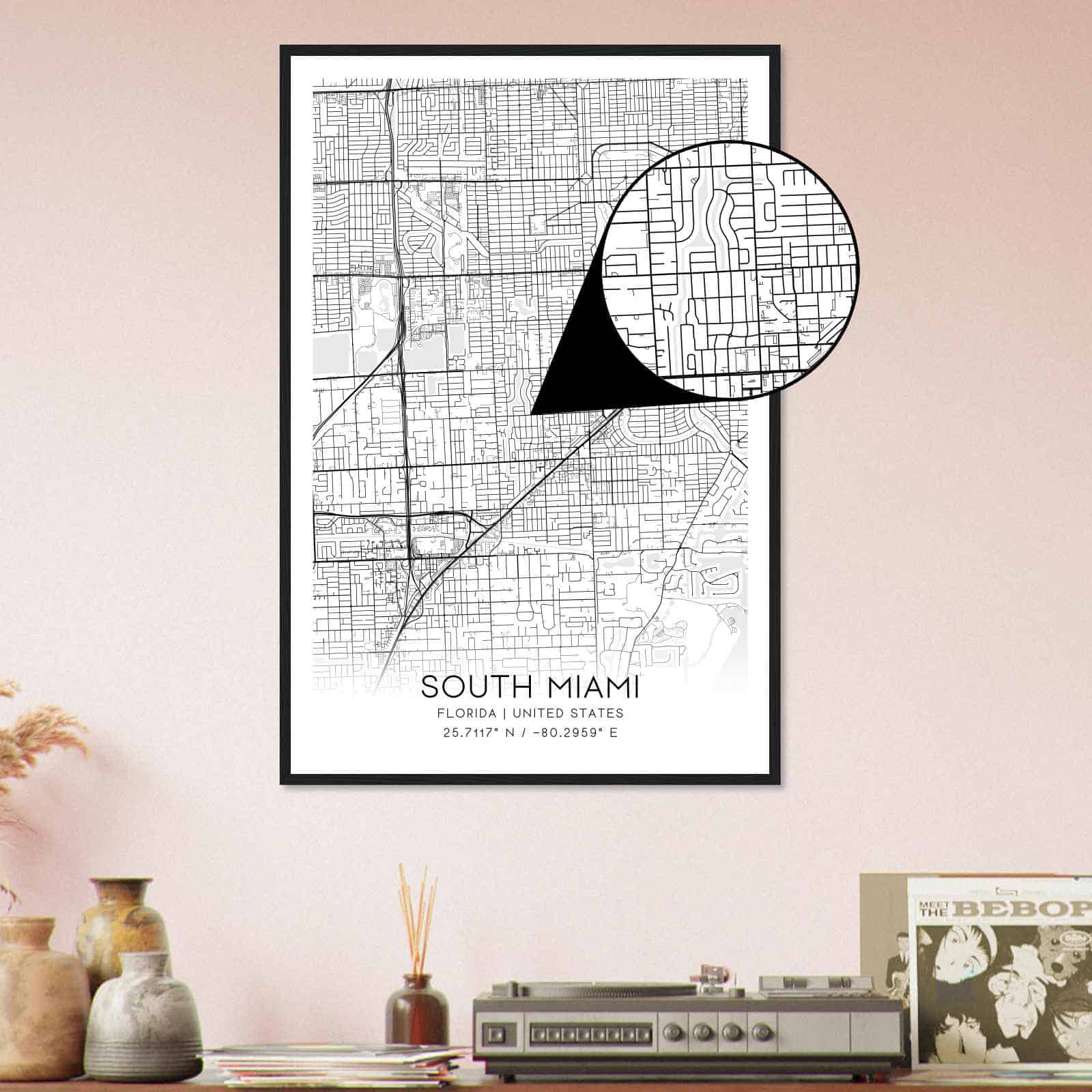 Deerfield Kansas Map Poster, Modern Home Decor Wall Art Print (Copy)
