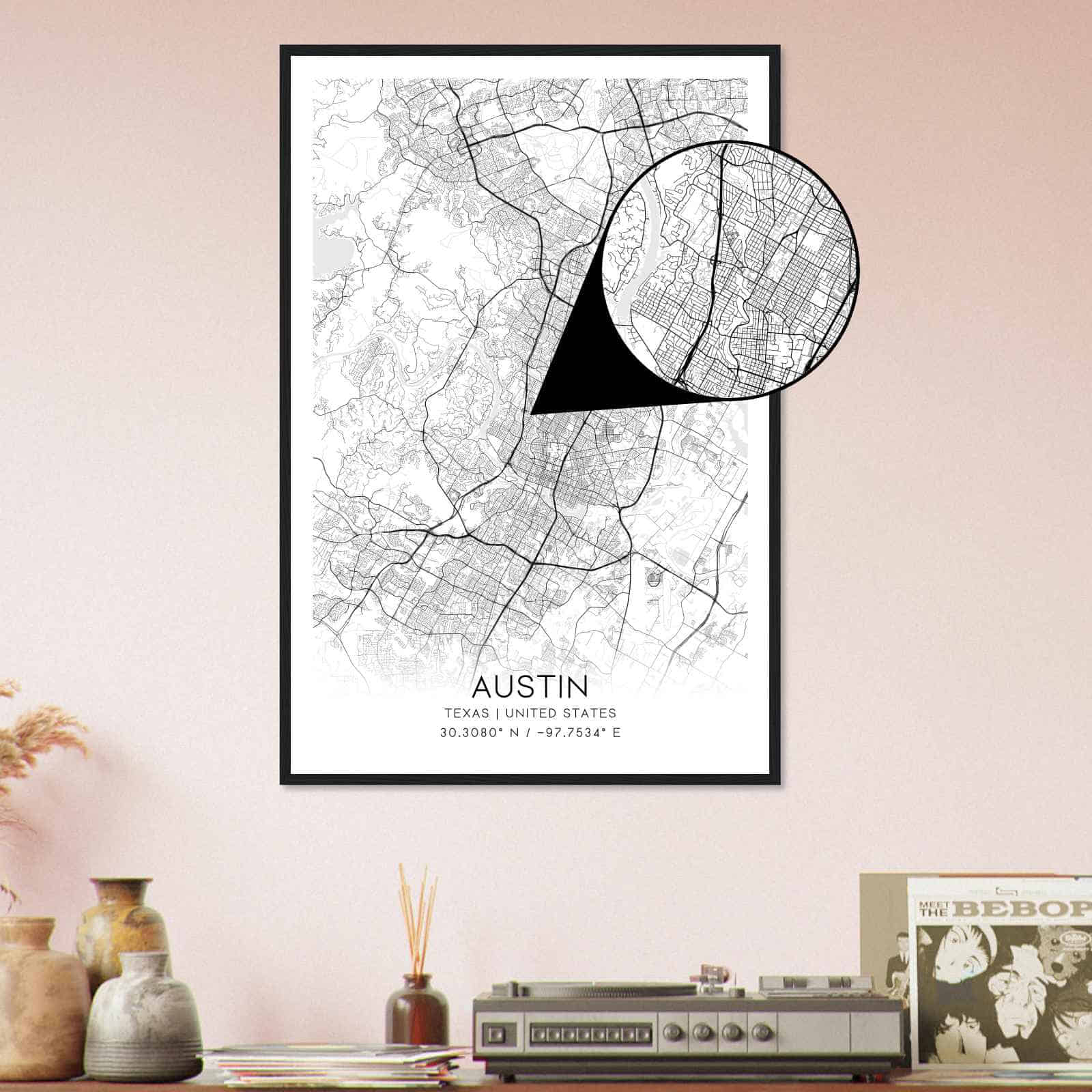 Deerfield Kansas Map Poster, Modern Home Decor Wall Art Print (Copy)