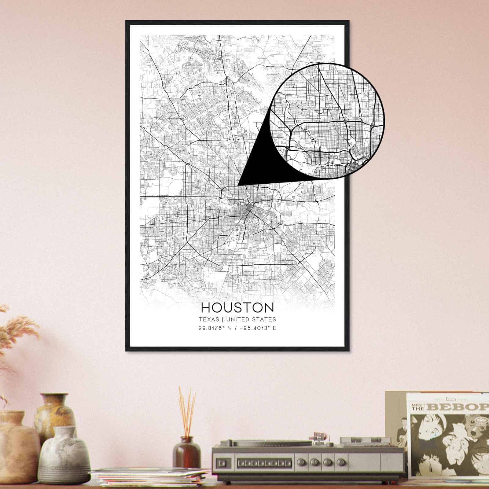 Deerfield Kansas Map Poster, Modern Home Decor Wall Art Print (Copy)