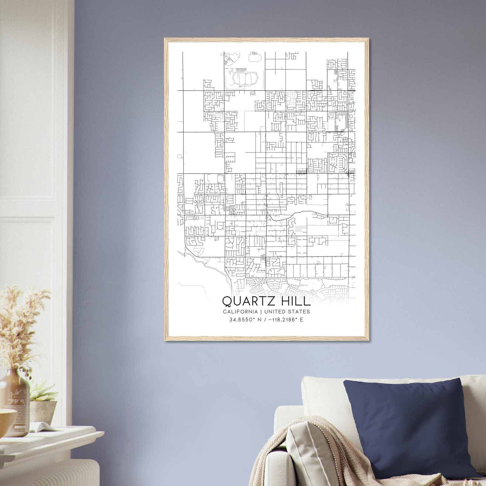 Deerfield Kansas Map Poster, Modern Home Decor Wall Art Print (Copy)