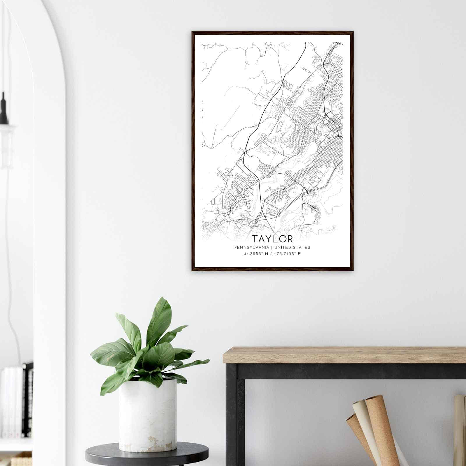 Deerfield Kansas Map Poster, Modern Home Decor Wall Art Print (Copy)