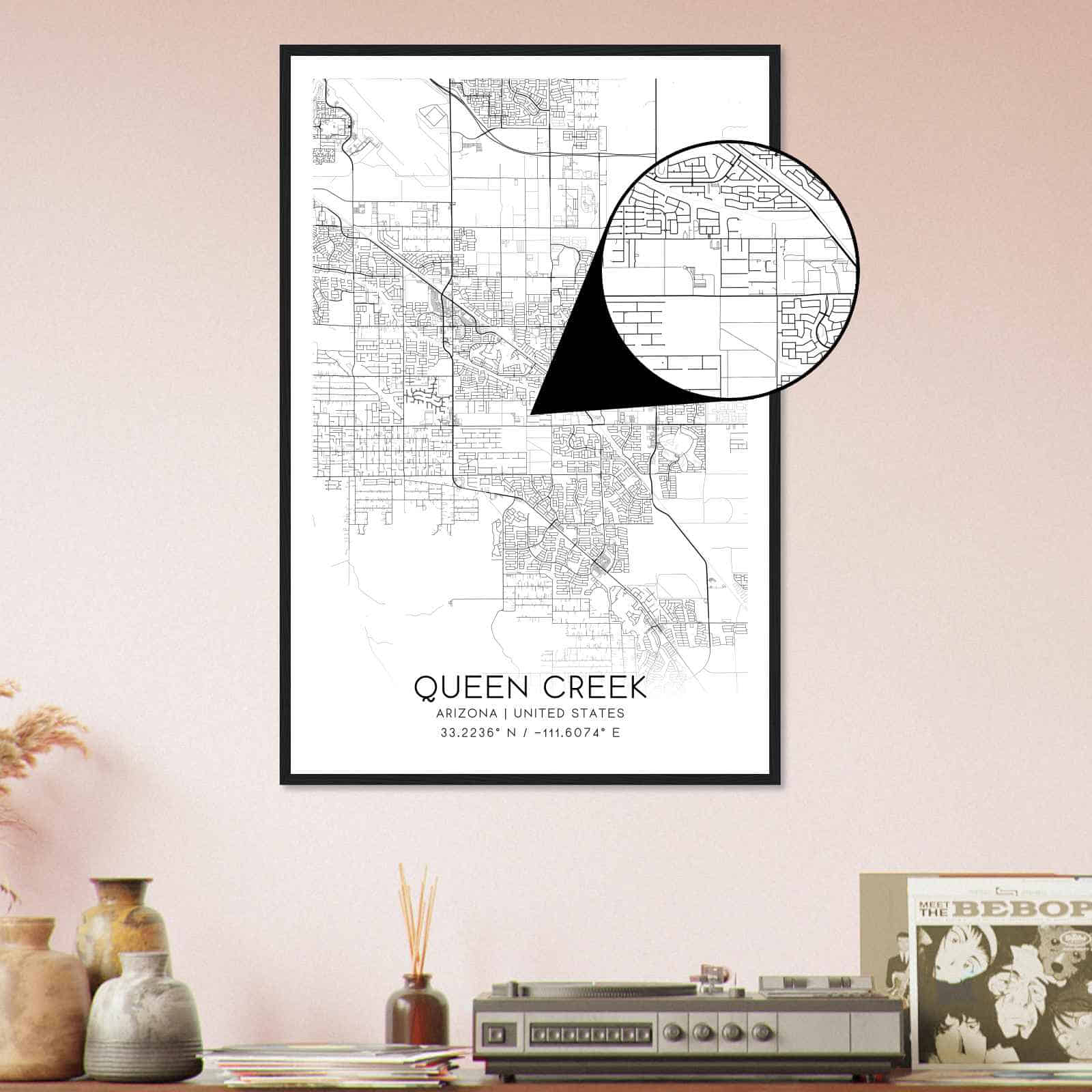 Deerfield Kansas Map Poster, Modern Home Decor Wall Art Print (Copy)