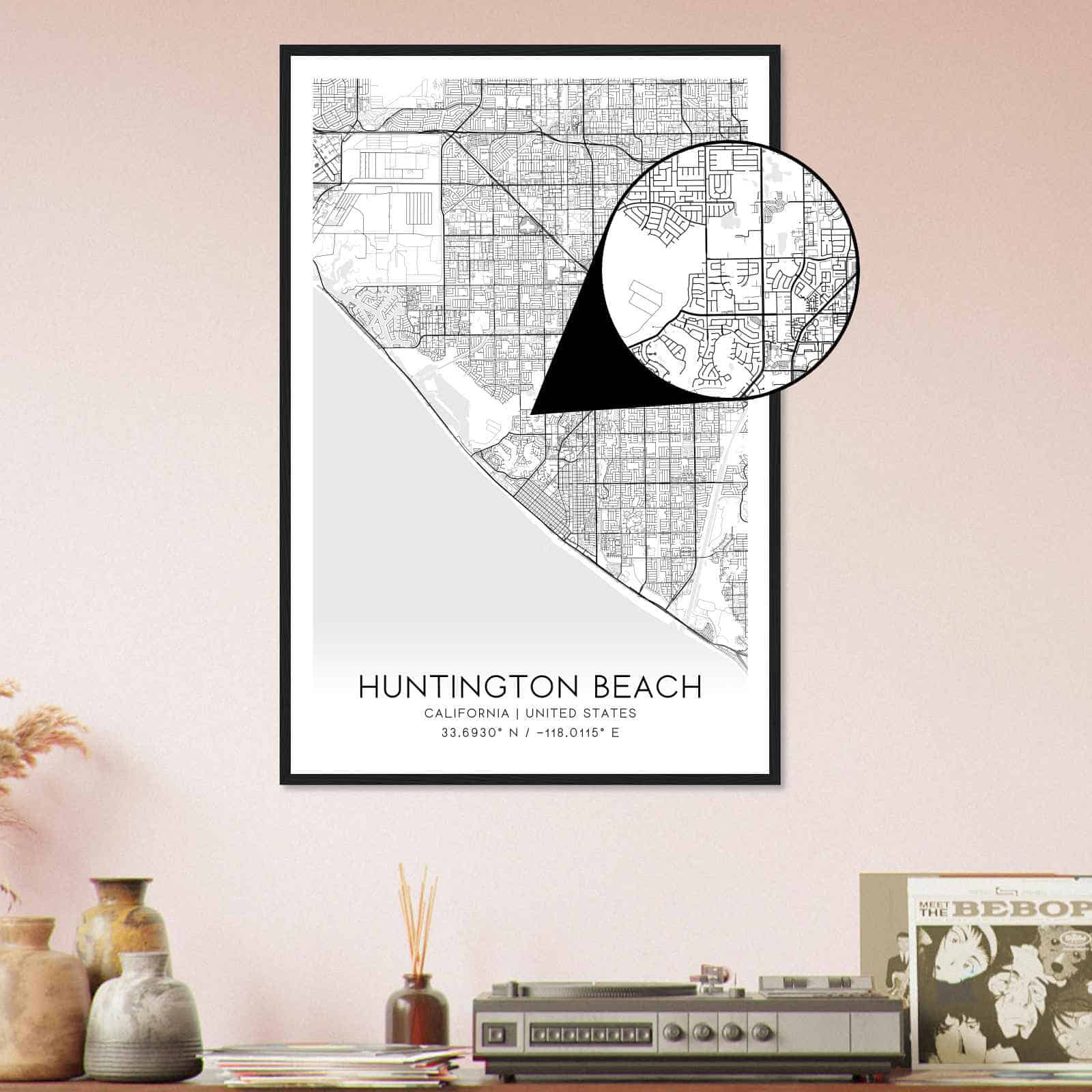 Deerfield Kansas Map Poster, Modern Home Decor Wall Art Print (Copy)