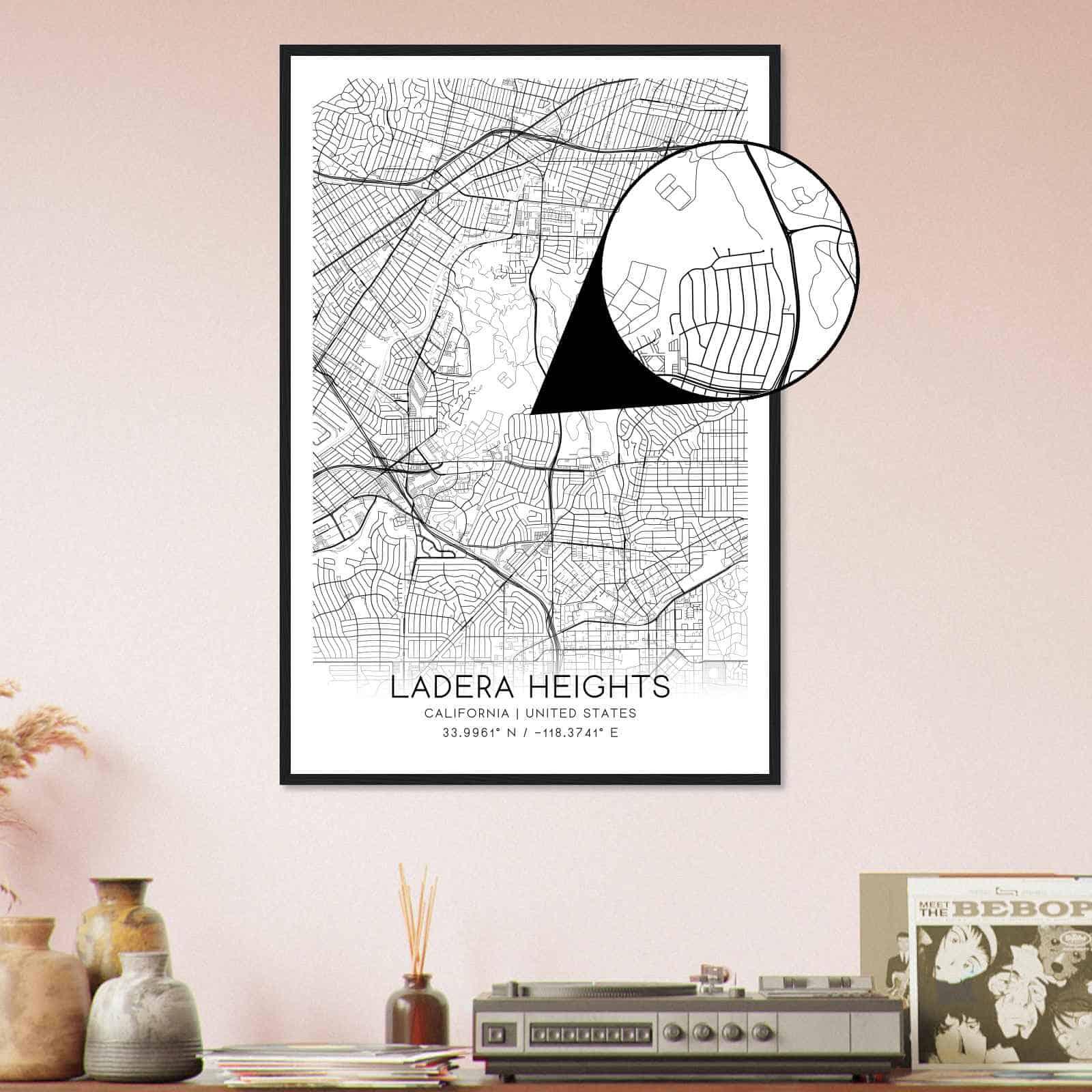 Deerfield Kansas Map Poster, Modern Home Decor Wall Art Print (Copy)