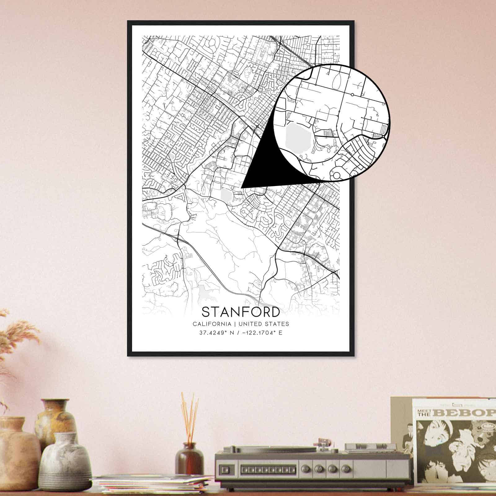 Deerfield Kansas Map Poster, Modern Home Decor Wall Art Print (Copy)