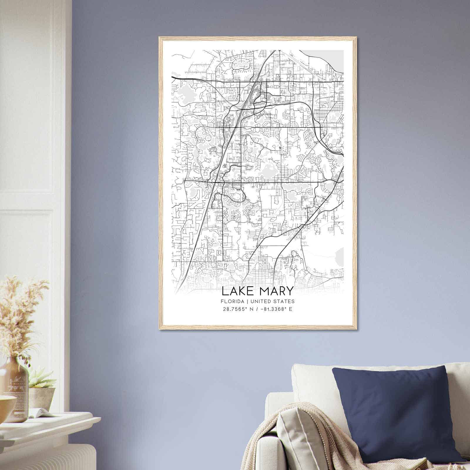 Lake Mary Florida Map Poster Modern - Aa4c5cfa90150126f6902501762fc5f1