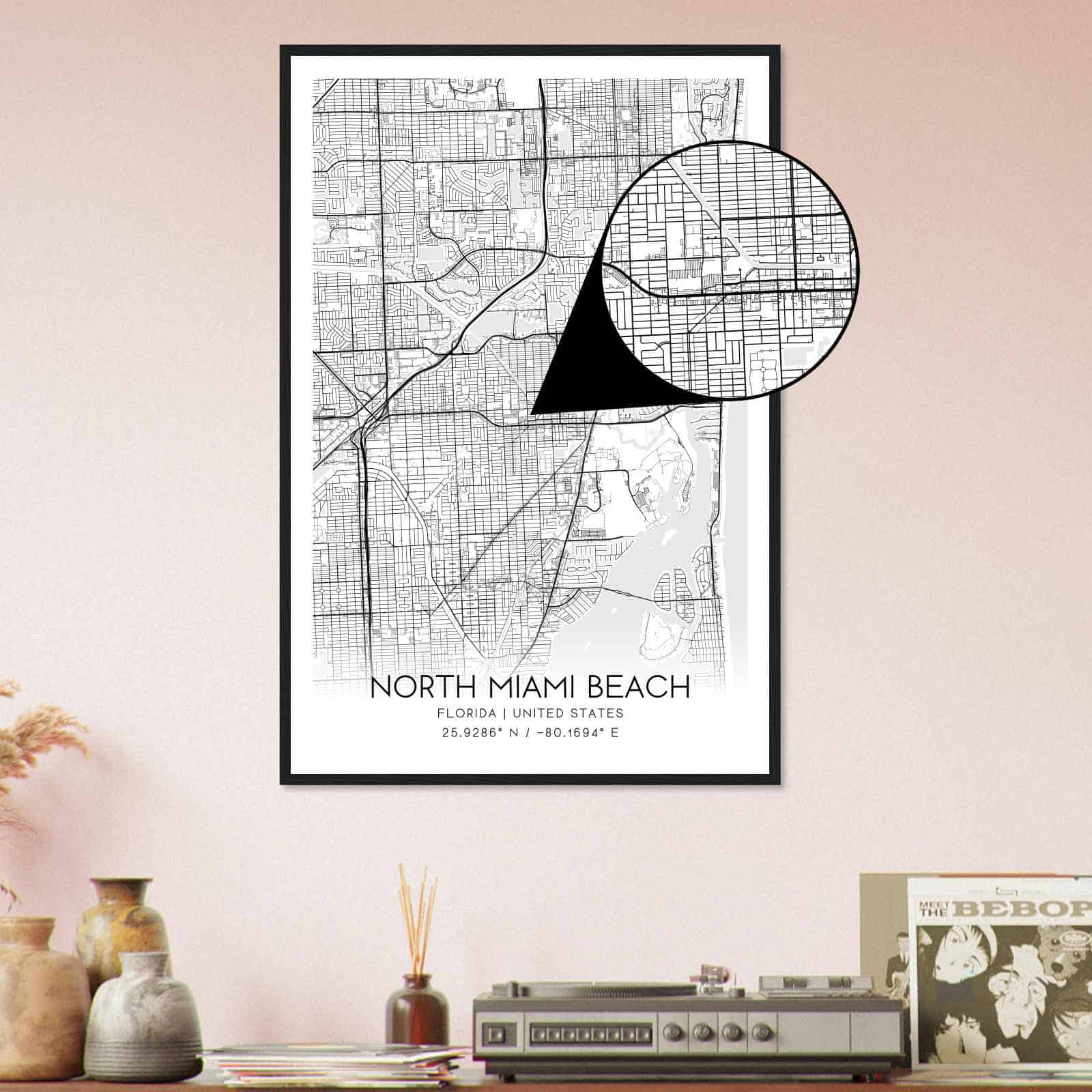 Deerfield Kansas Map Poster, Modern Home Decor Wall Art Print (Copy)