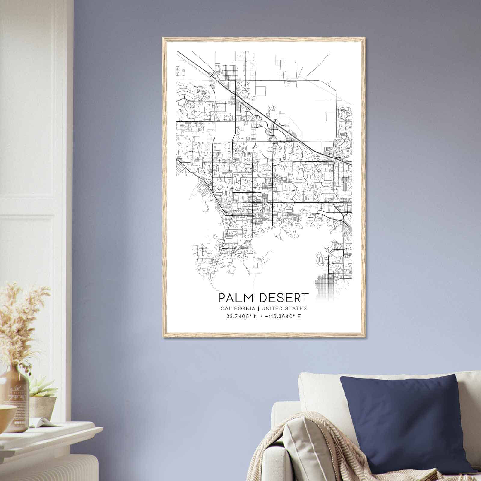 Deerfield Kansas Map Poster, Modern Home Decor Wall Art Print (Copy)
