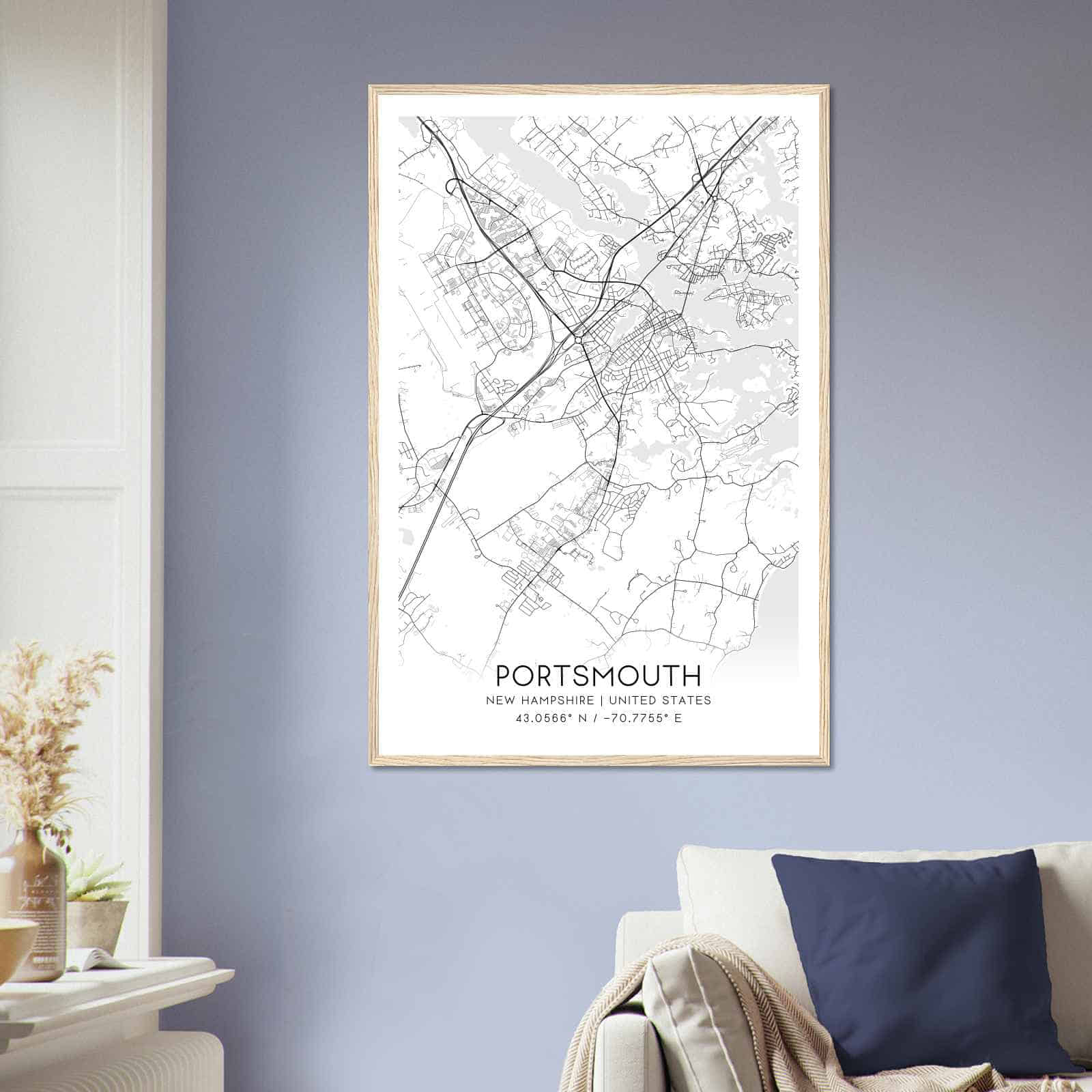 Deerfield Kansas Map Poster, Modern Home Decor Wall Art Print (Copy)