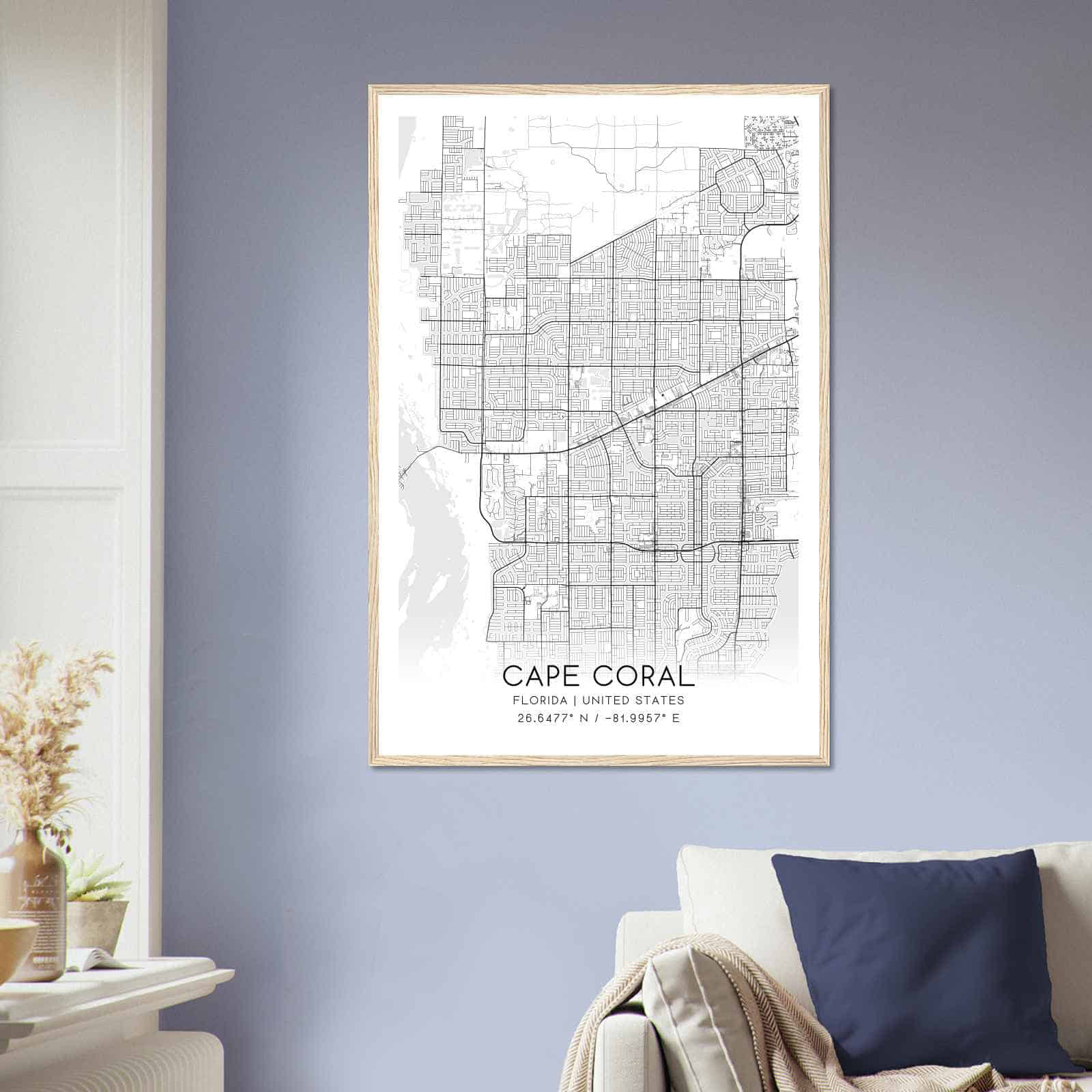 Deerfield Kansas Map Poster, Modern Home Decor Wall Art Print (Copy)