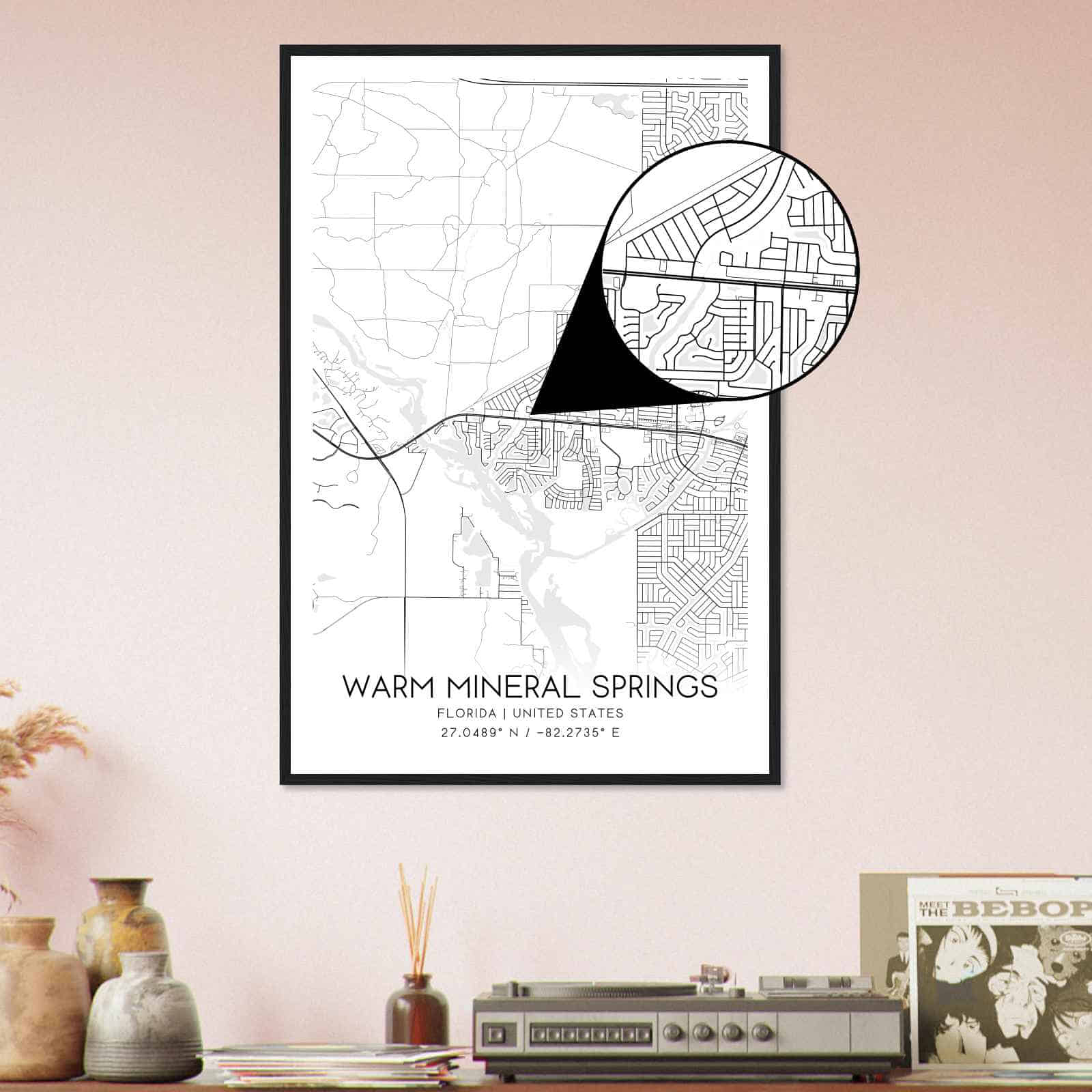 Deerfield Kansas Map Poster, Modern Home Decor Wall Art Print (Copy)