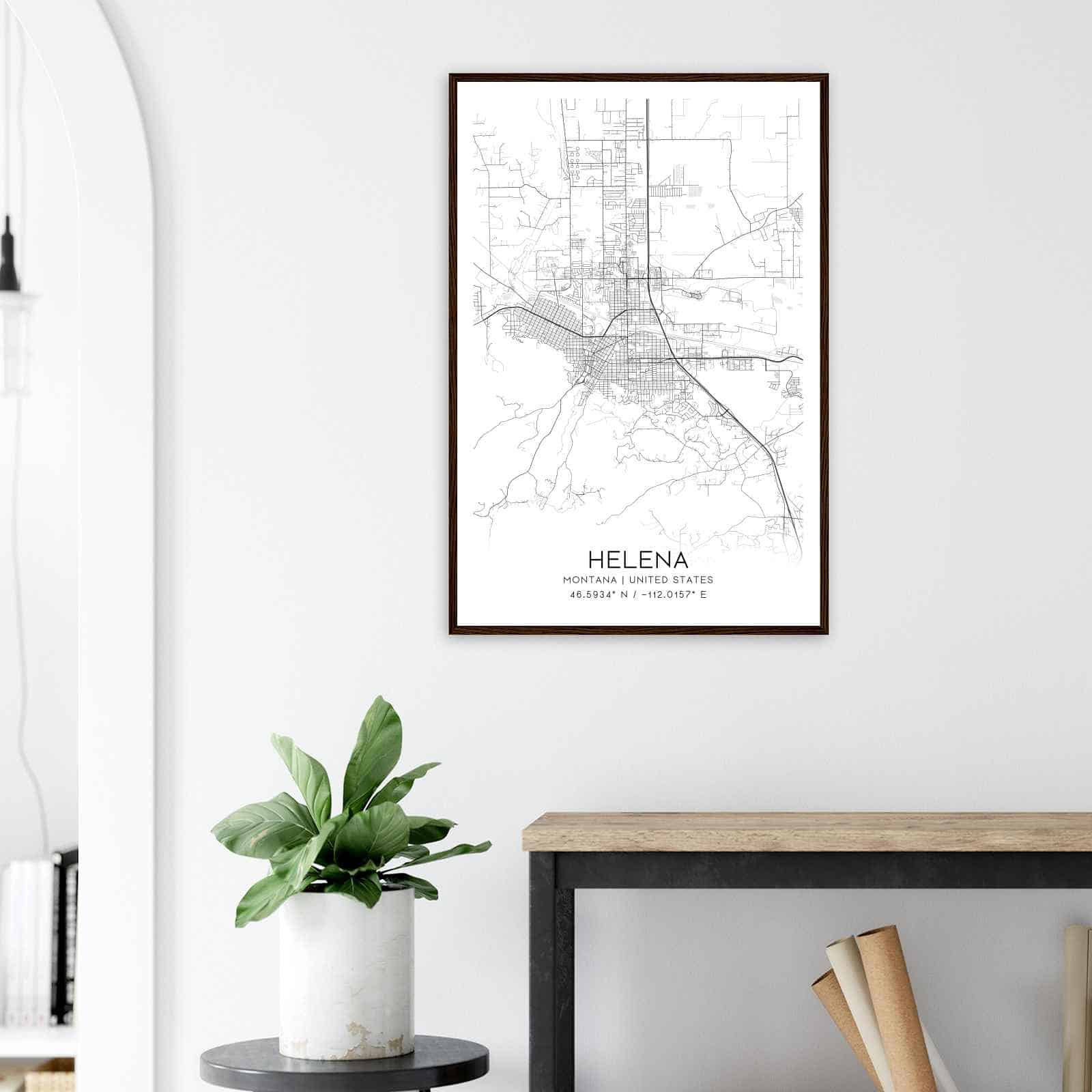 Deerfield Kansas Map Poster, Modern Home Decor Wall Art Print (Copy)