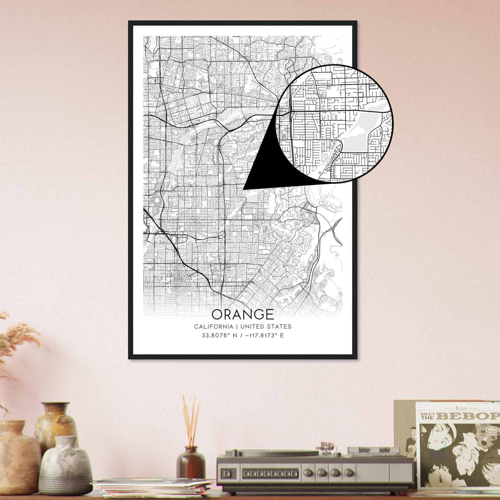 Deerfield Kansas Map Poster, Modern Home Decor Wall Art Print (Copy)