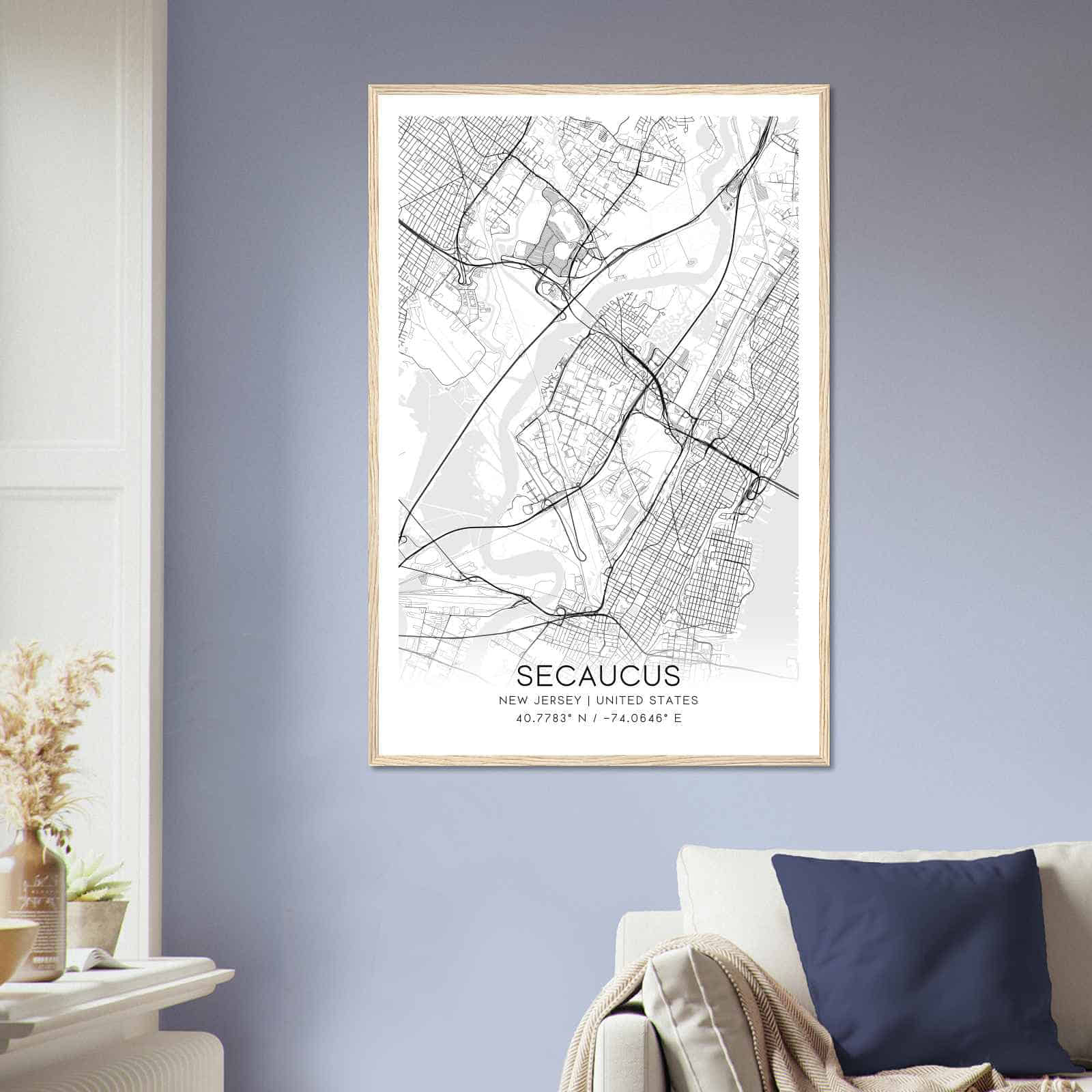 Deerfield Kansas Map Poster, Modern Home Decor Wall Art Print (Copy)