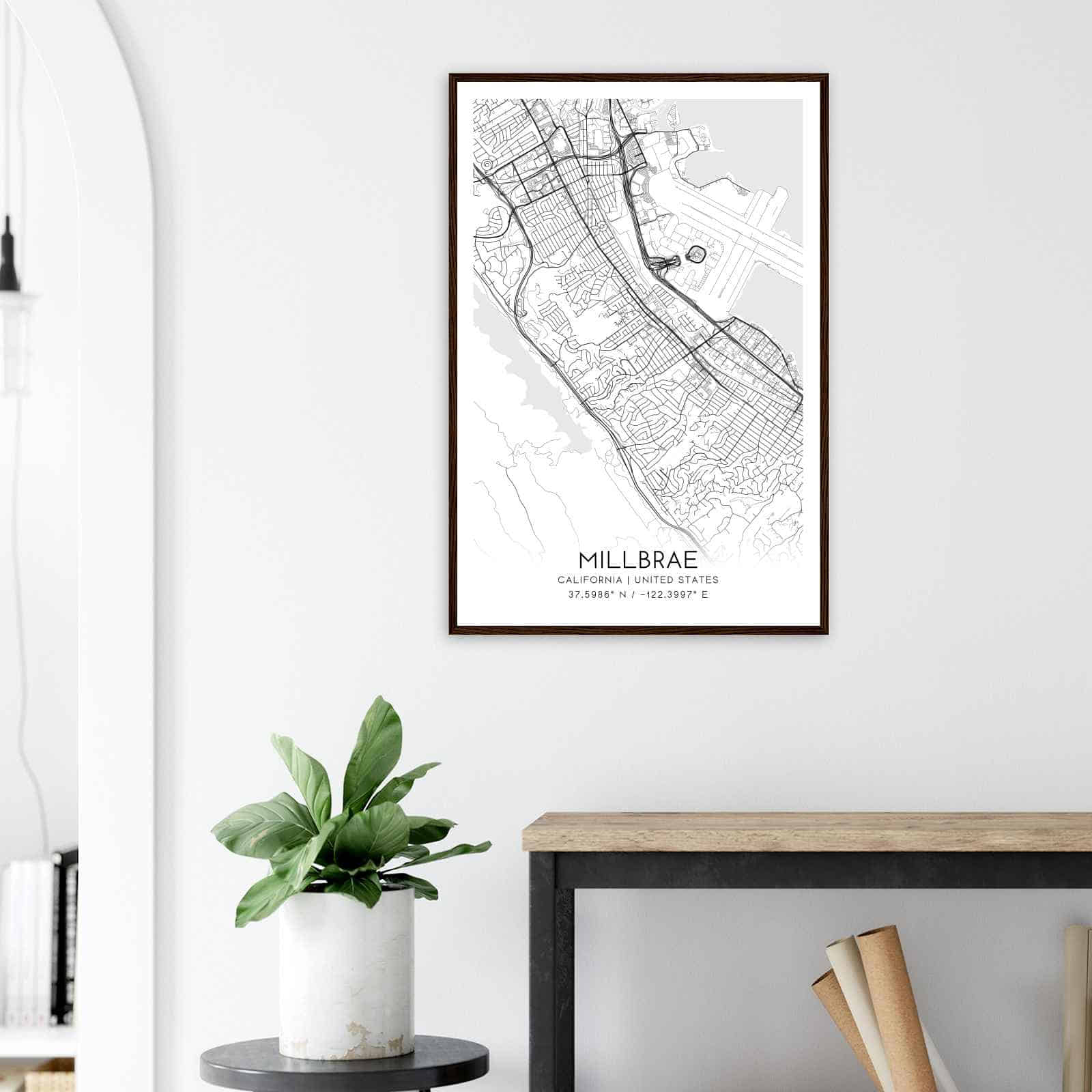 Deerfield Kansas Map Poster, Modern Home Decor Wall Art Print (Copy)