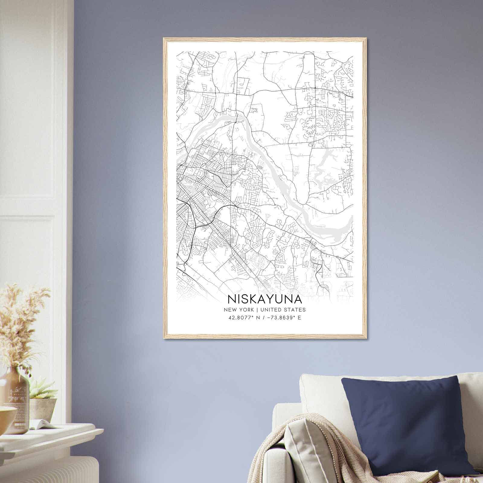 Deerfield Kansas Map Poster, Modern Home Decor Wall Art Print (Copy)