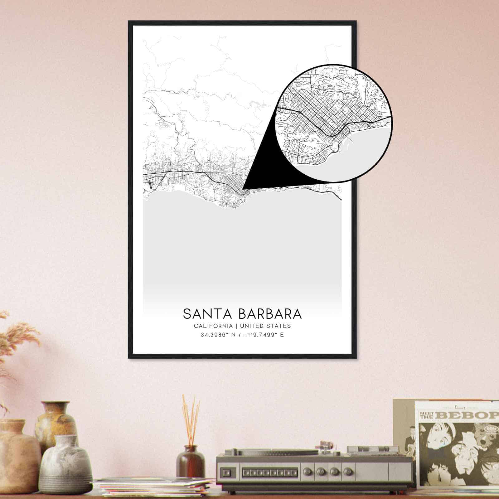 Deerfield Kansas Map Poster, Modern Home Decor Wall Art Print (Copy)