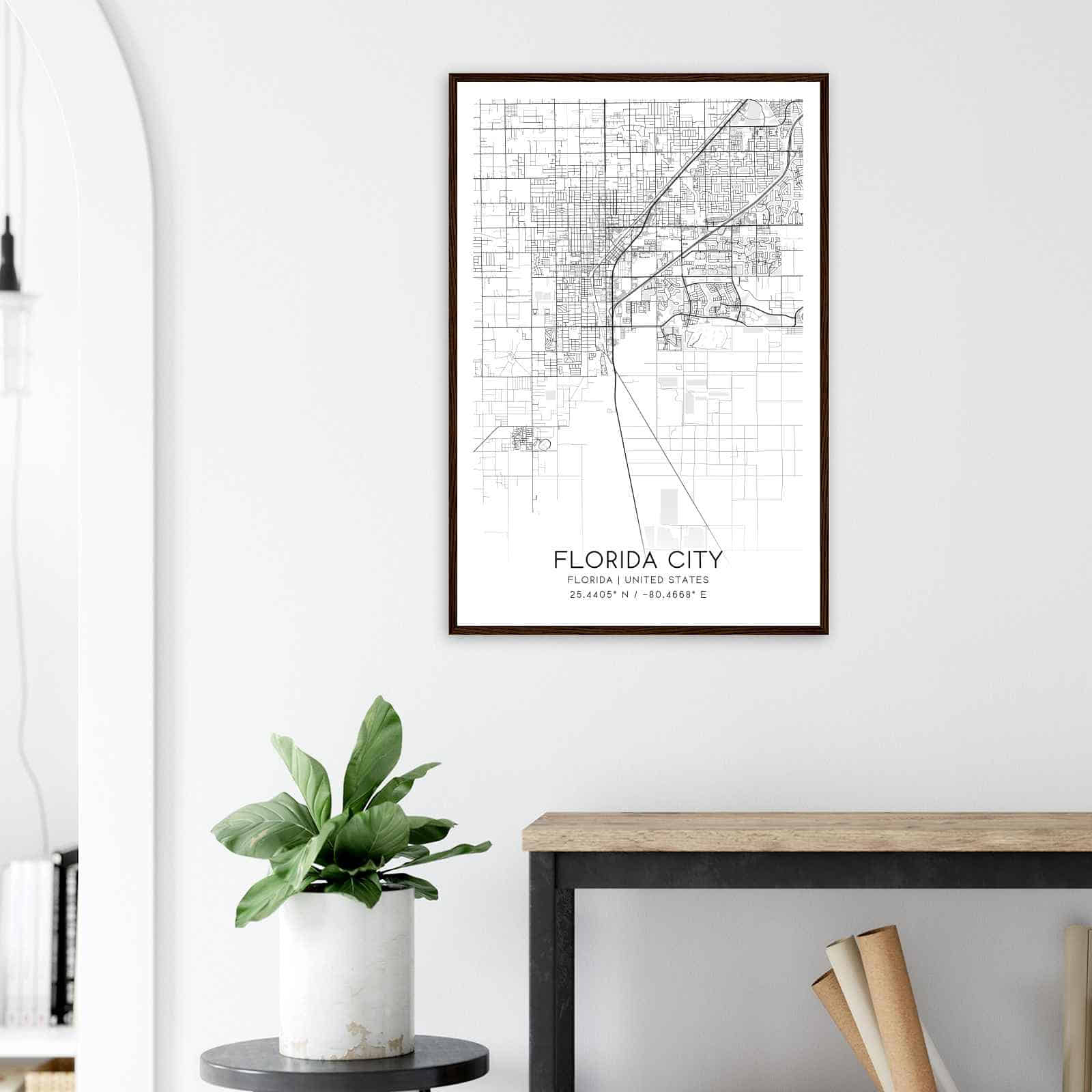 Deerfield Kansas Map Poster, Modern Home Decor Wall Art Print (Copy)