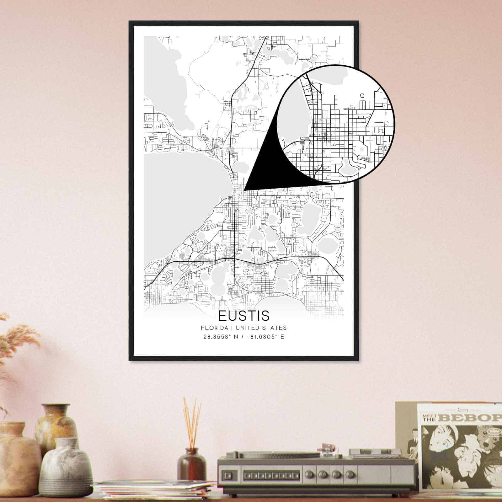 Deerfield Kansas Map Poster, Modern Home Decor Wall Art Print (Copy)